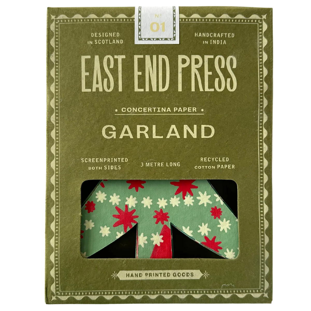Christmas Trees Concertina Garland | East End Press