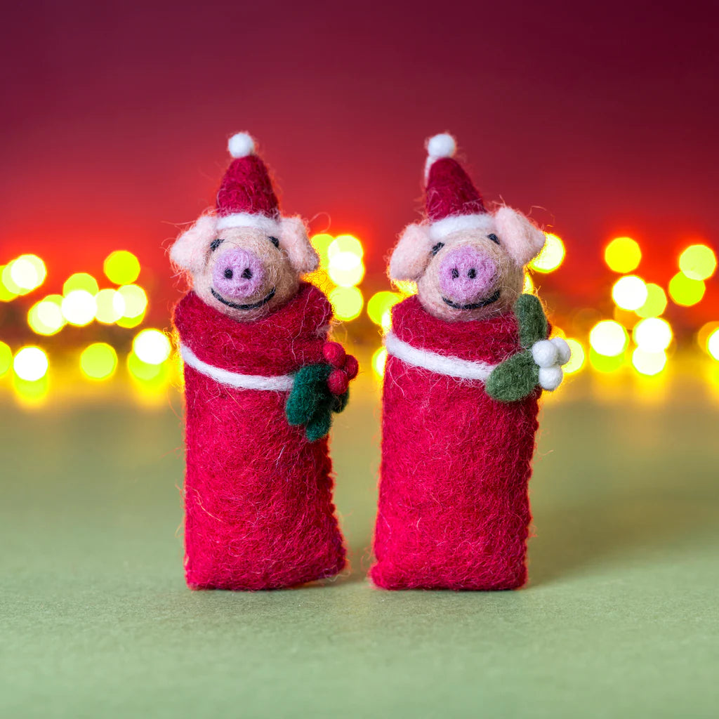 Pig in a Blanket (Lucky Dip) | Felt Christmas Decoration