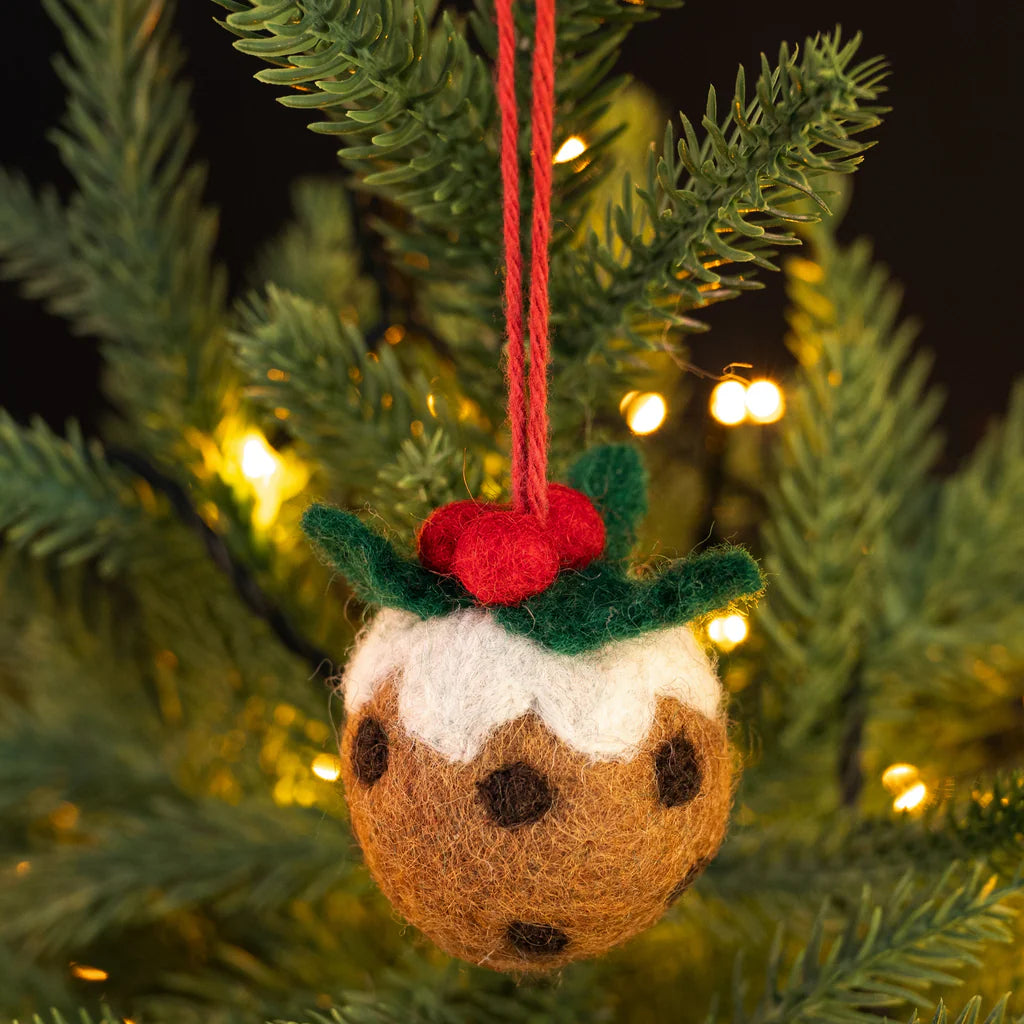 Mini Christmas Pudding | Felt Christmas Decoration