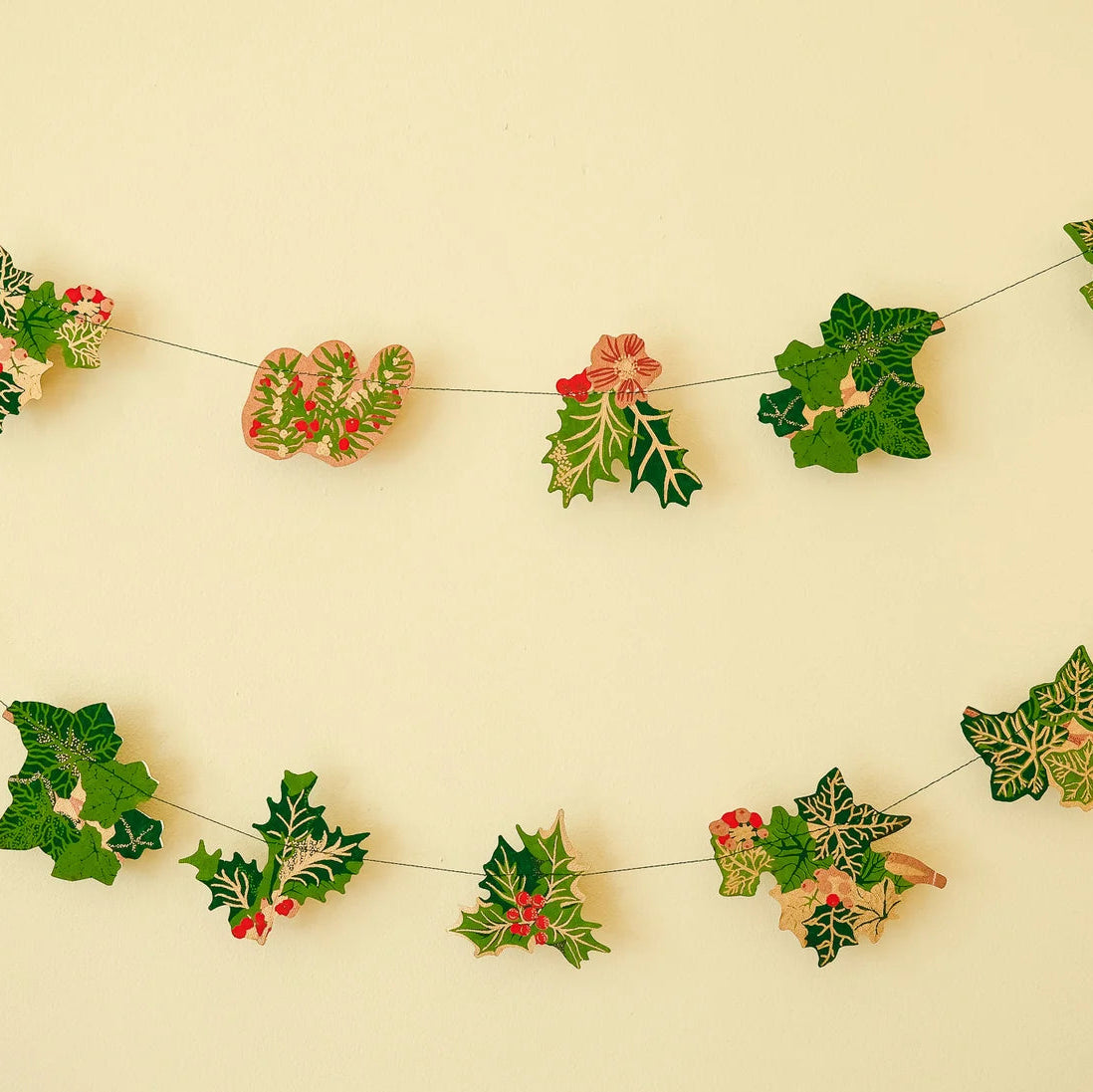 Holly & Ivy Sewn Garland | East End Press