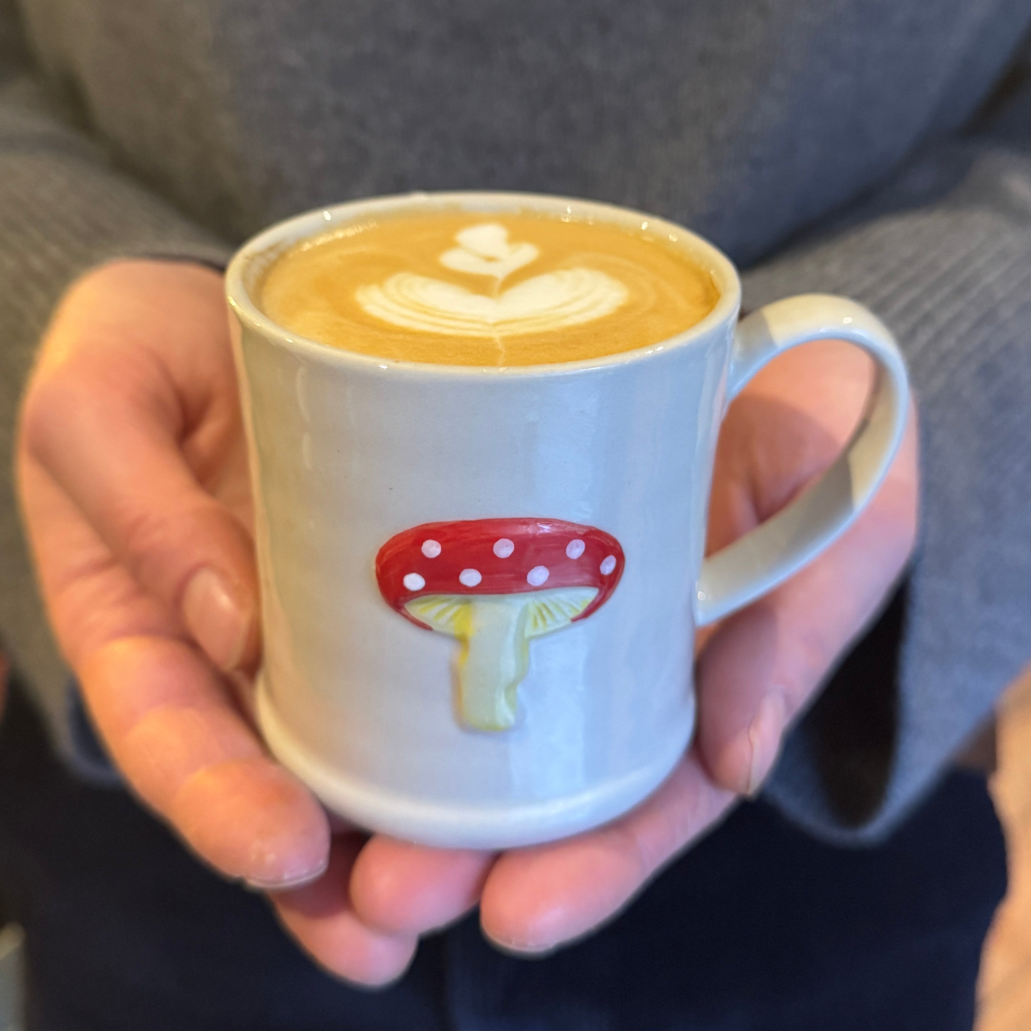 Mushroom Embossed Stoneware Mug