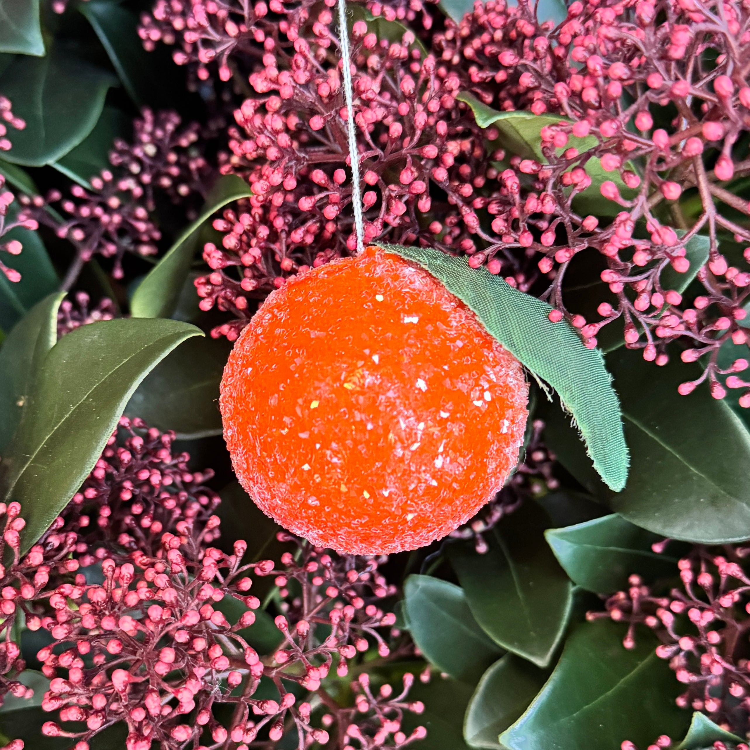 Frosted Fruit Ornament | Clementine, Lemon or Pear