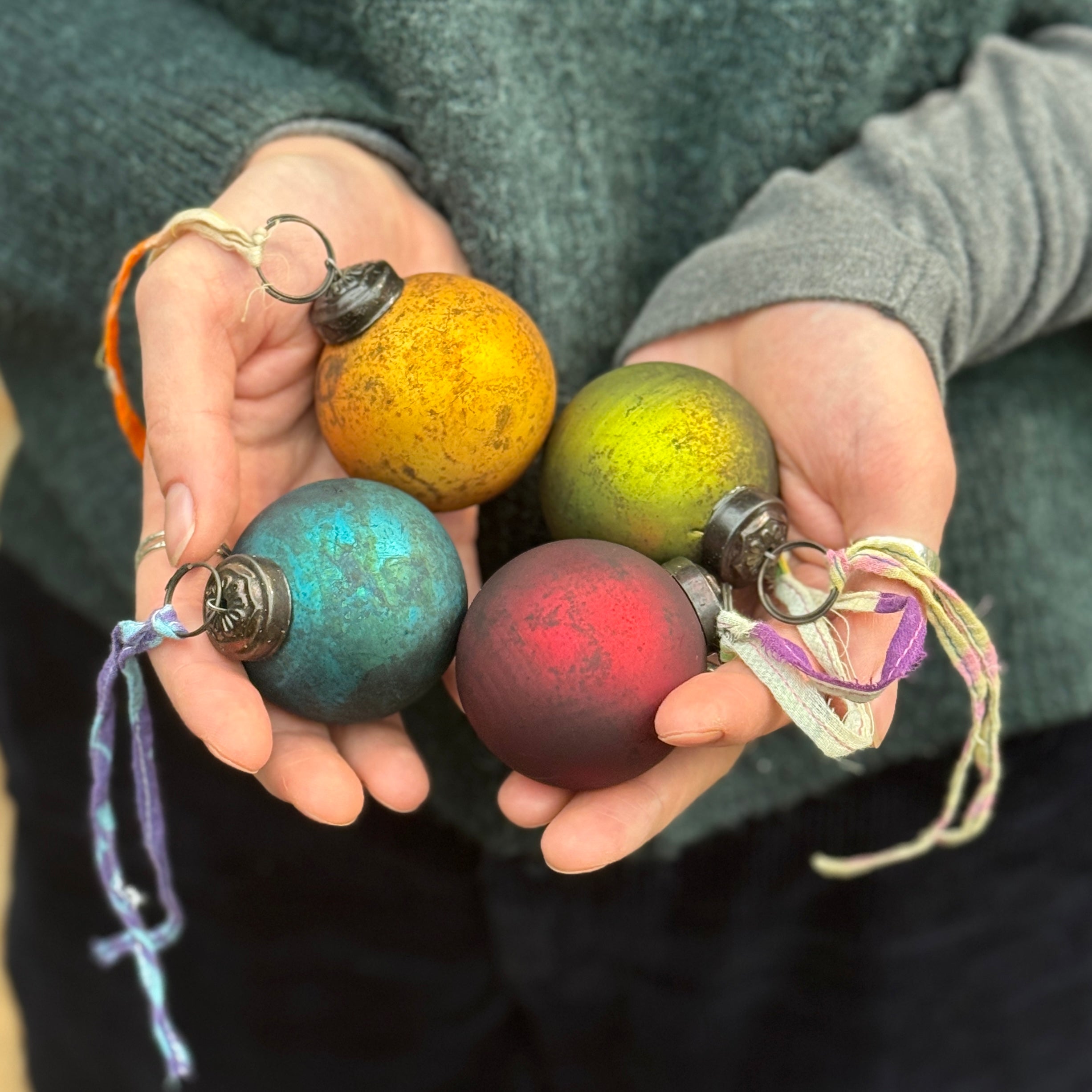 Nkuku Oko Glass Bauble – Lucky Dip Colour Mix