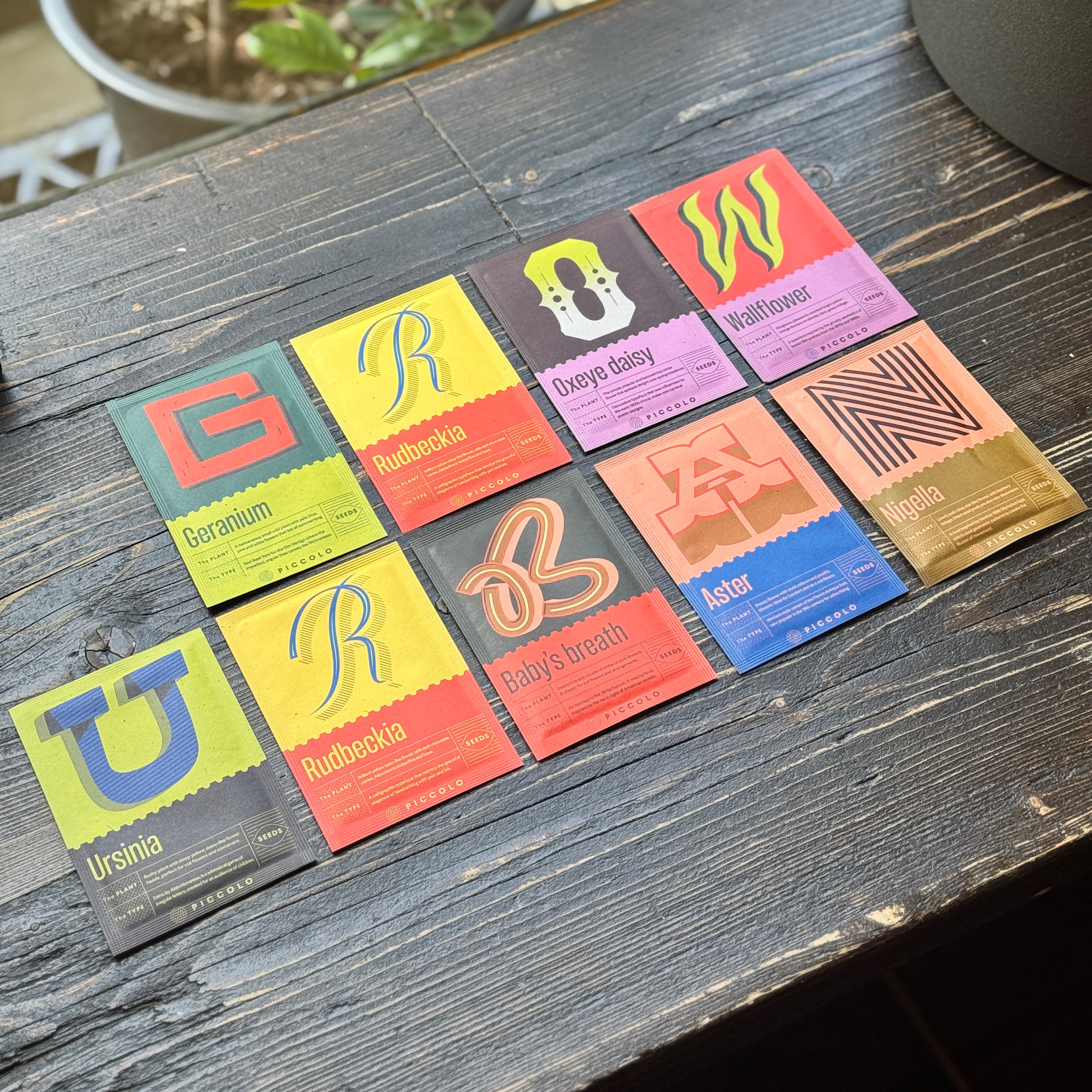 A to Z Botanical Alphabet Seed Packets