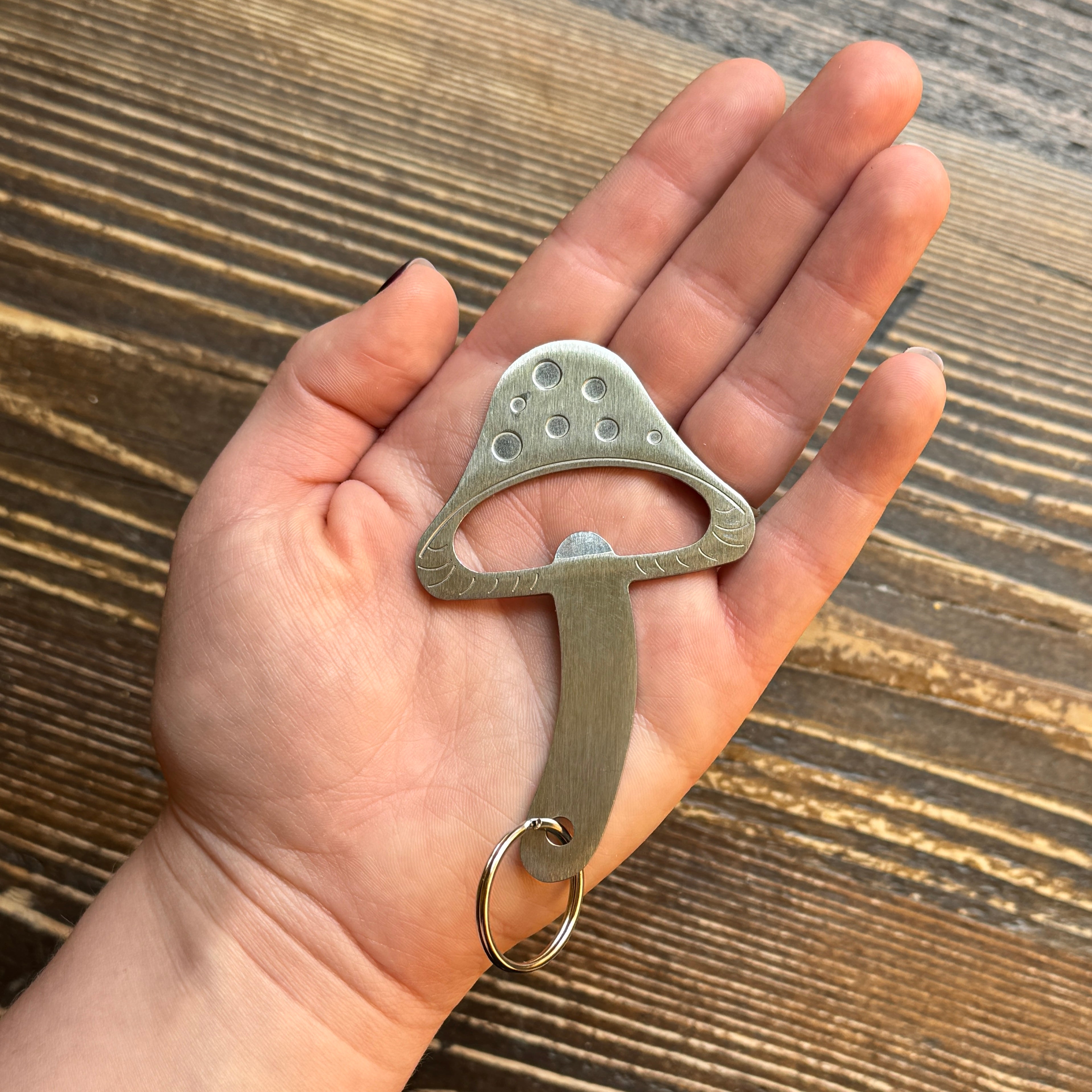 Mushroom Keychain Bottle Opener