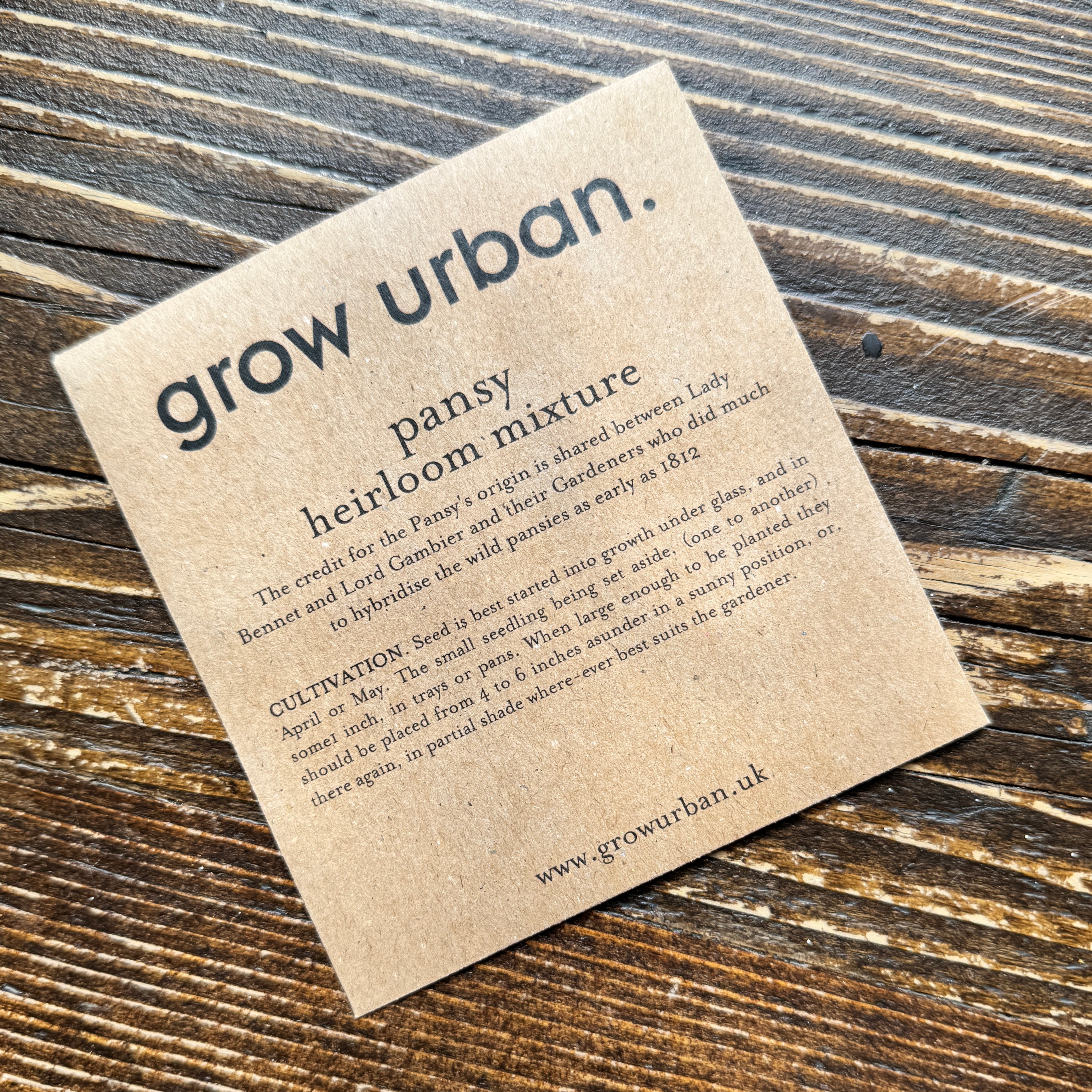 grow urban. Seeds - Flowers
