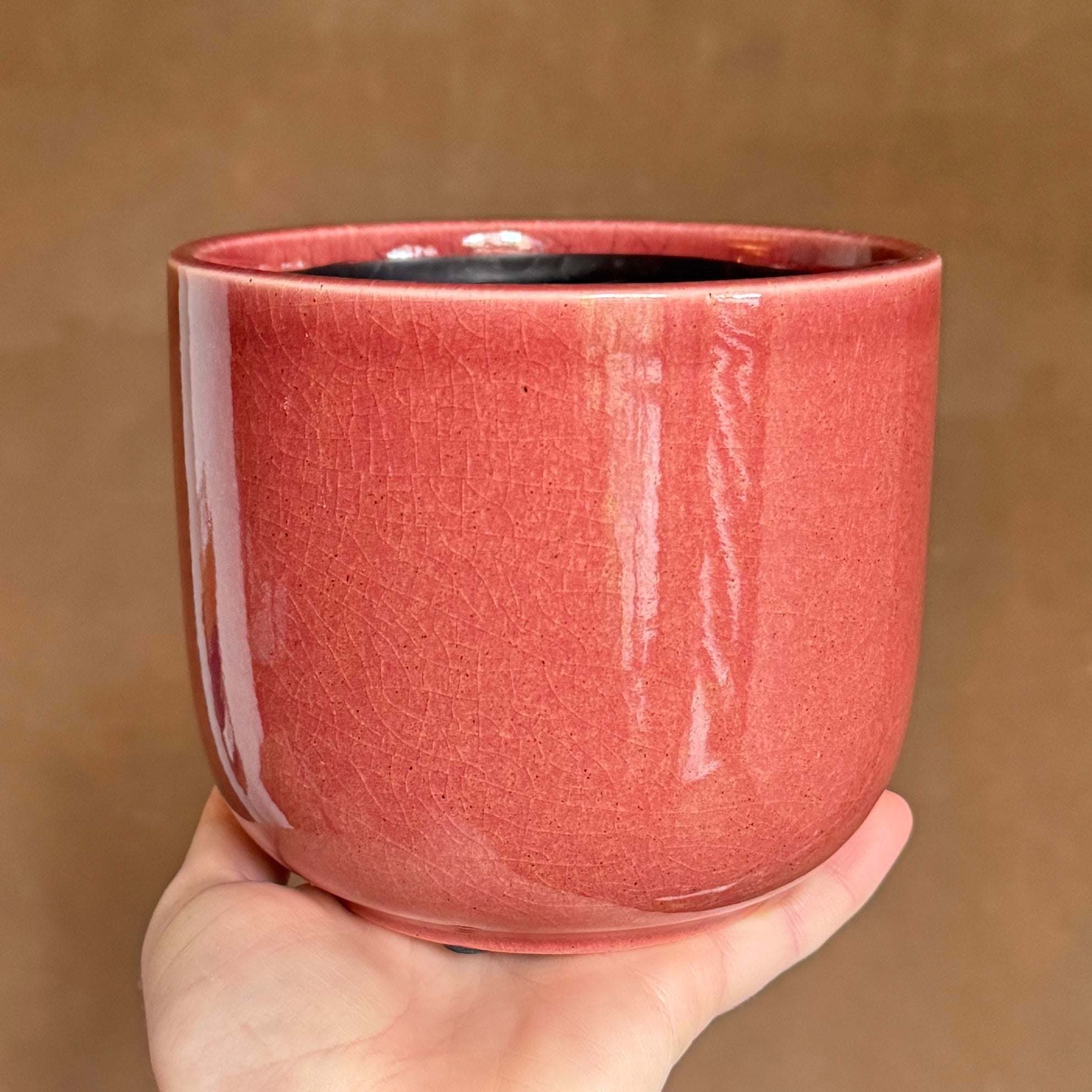 Dusk Pink Glazed Plant Pot | 14cm