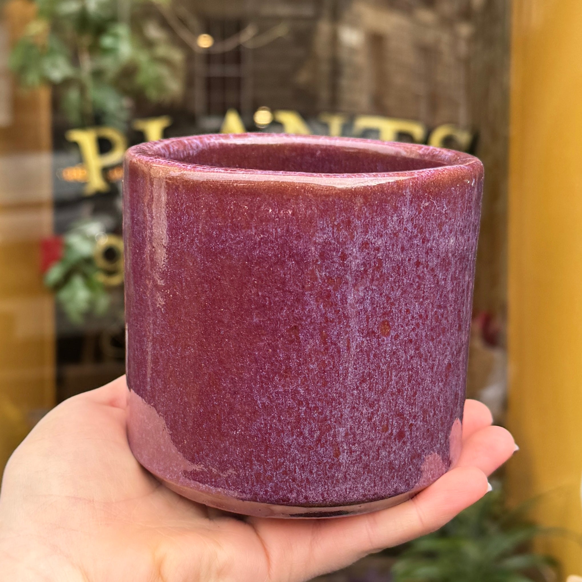 Javea Glazed Pink Plant Pot | 11cm