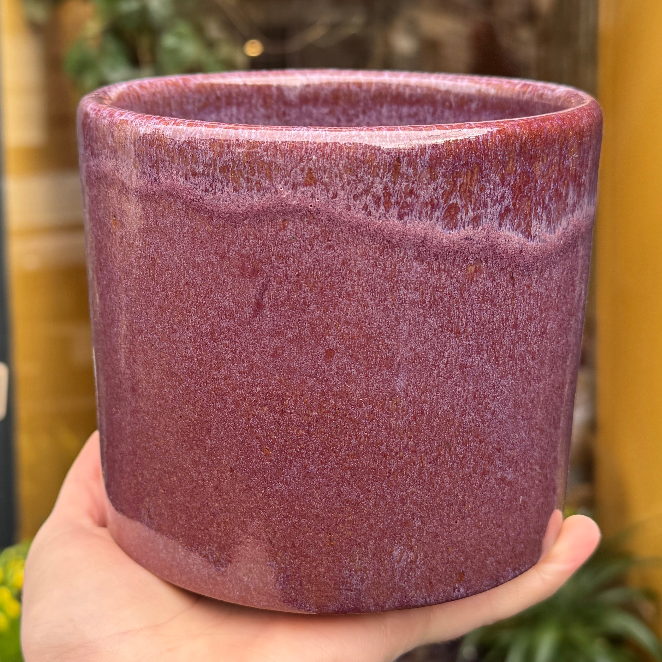 Javea Glazed Pink Plant Pot | 14cm