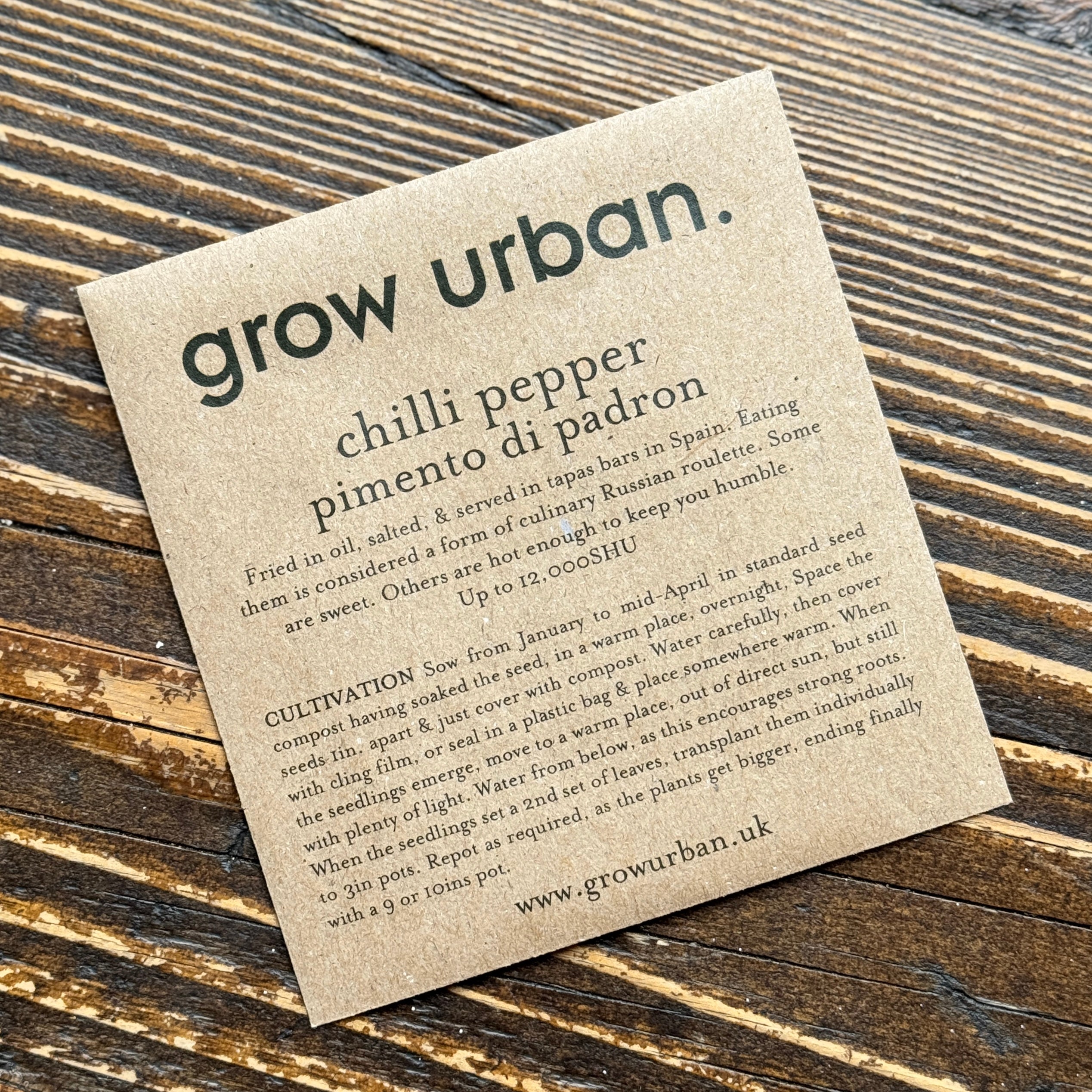 grow urban. Seeds - Fruit & Veg