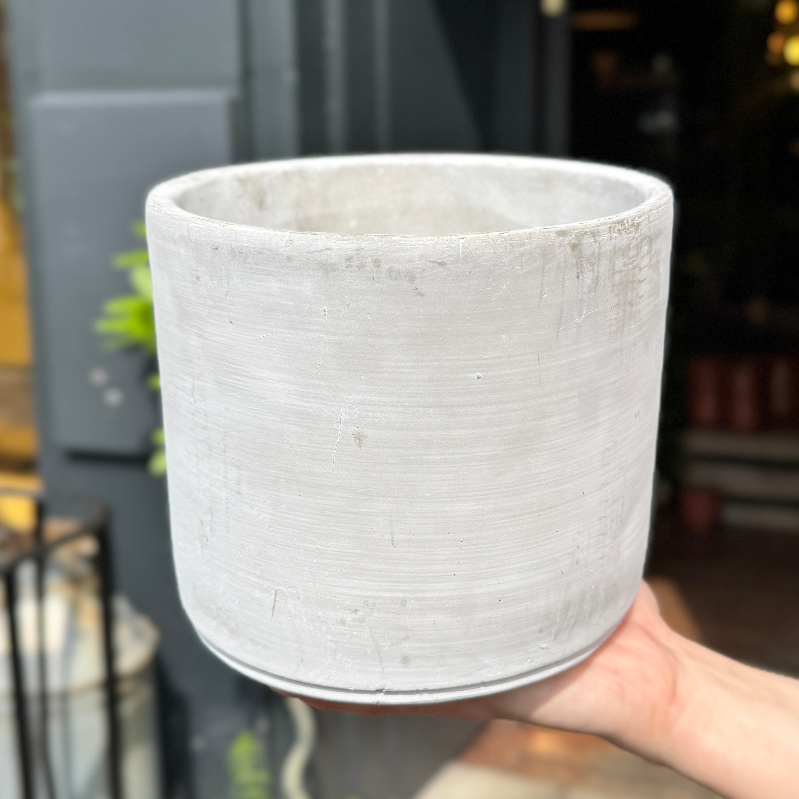 Cement Pot - Light | 18cm