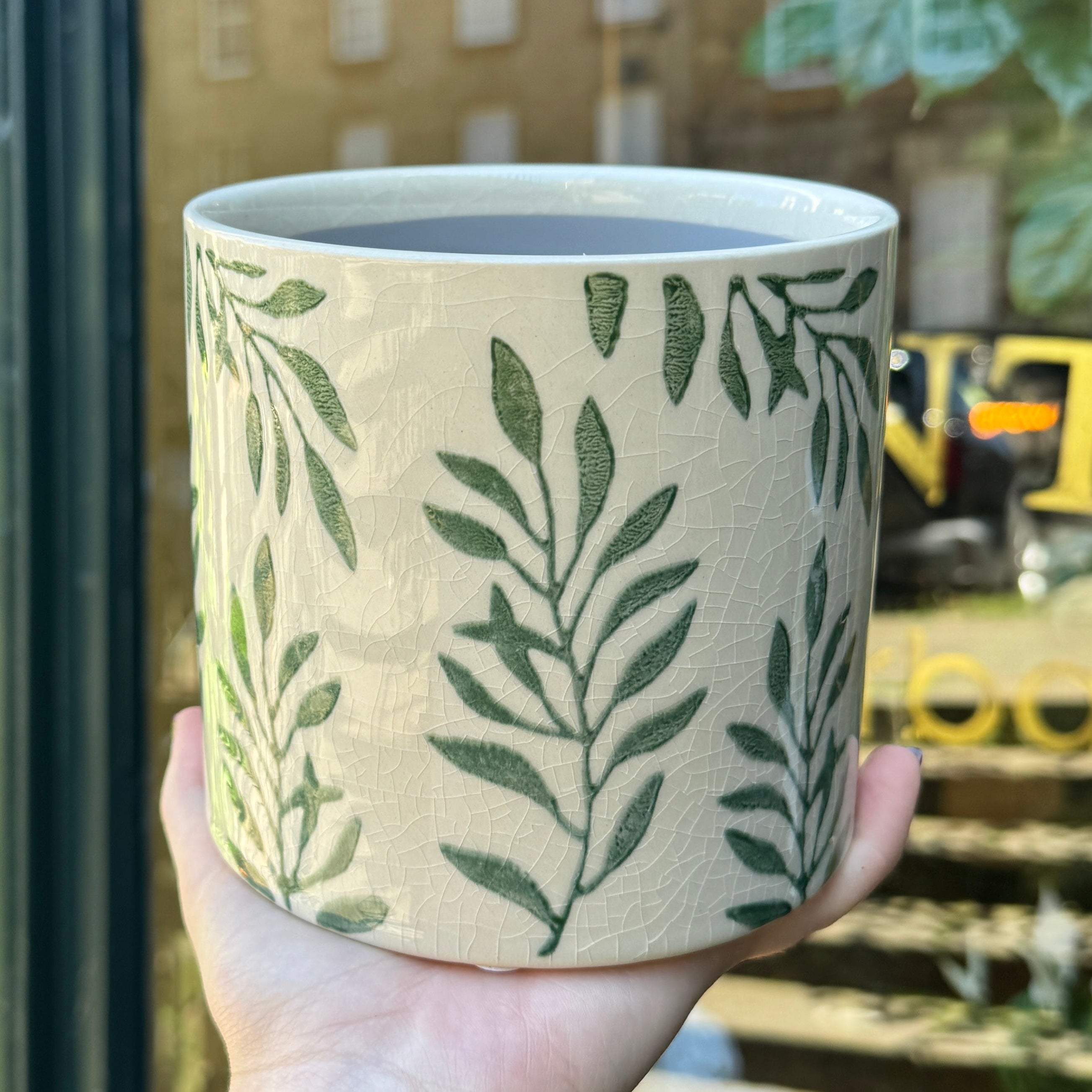 Green Leaves Plant Pot | 14cm