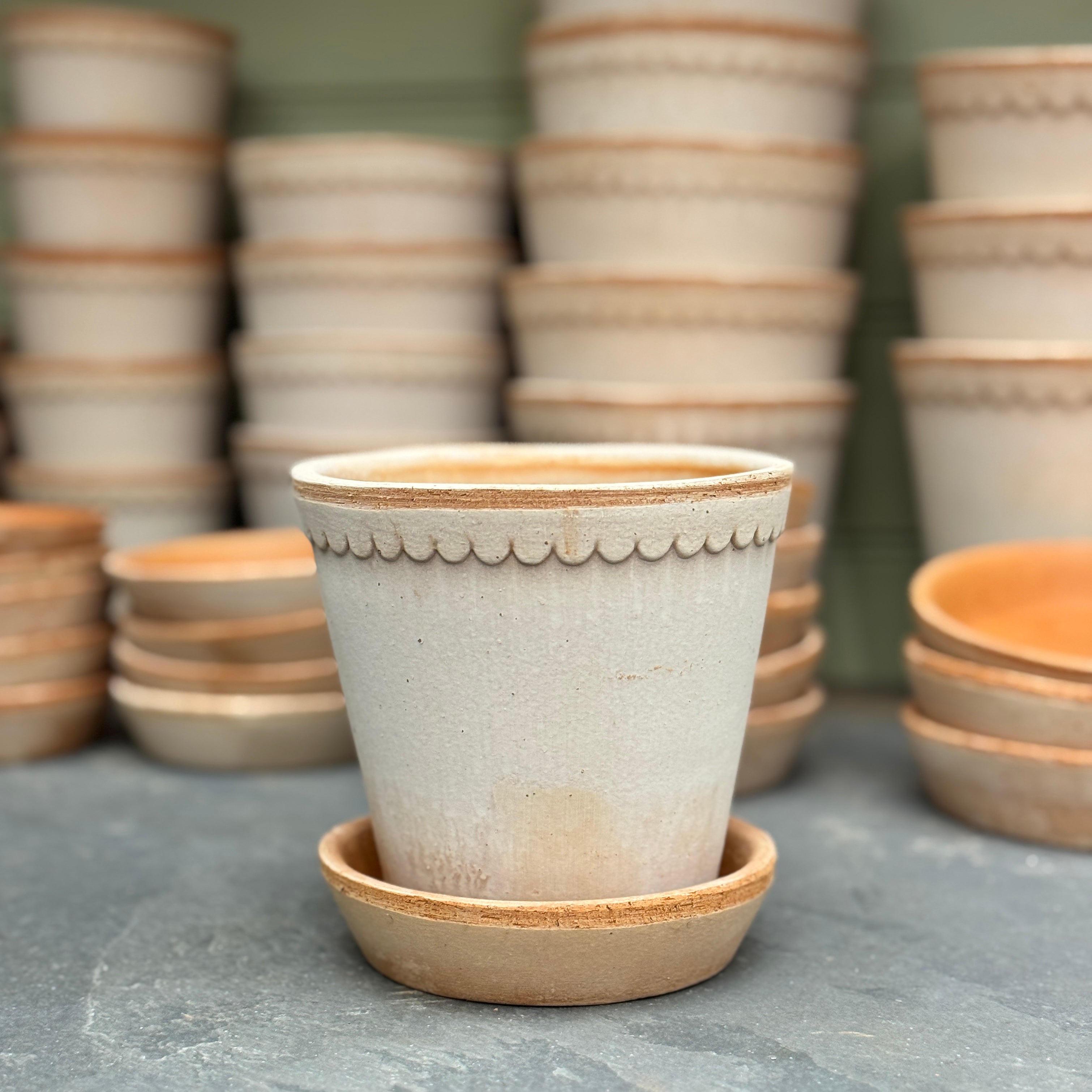 Bergs Potter Helena Pot & Saucer Set – Rosa Terracotta