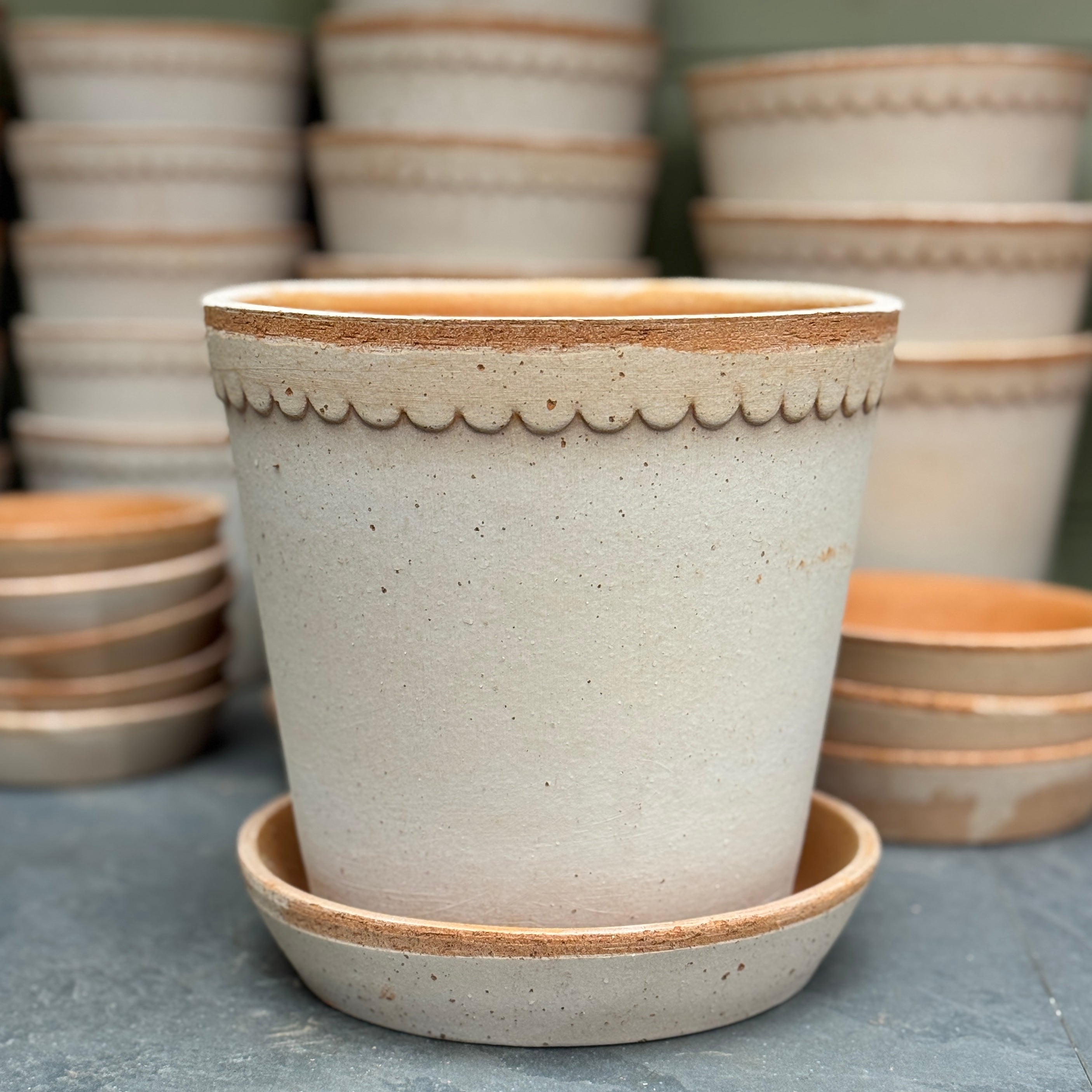 Bergs Potter Helena Pot & Saucer Set – Rosa Terracotta