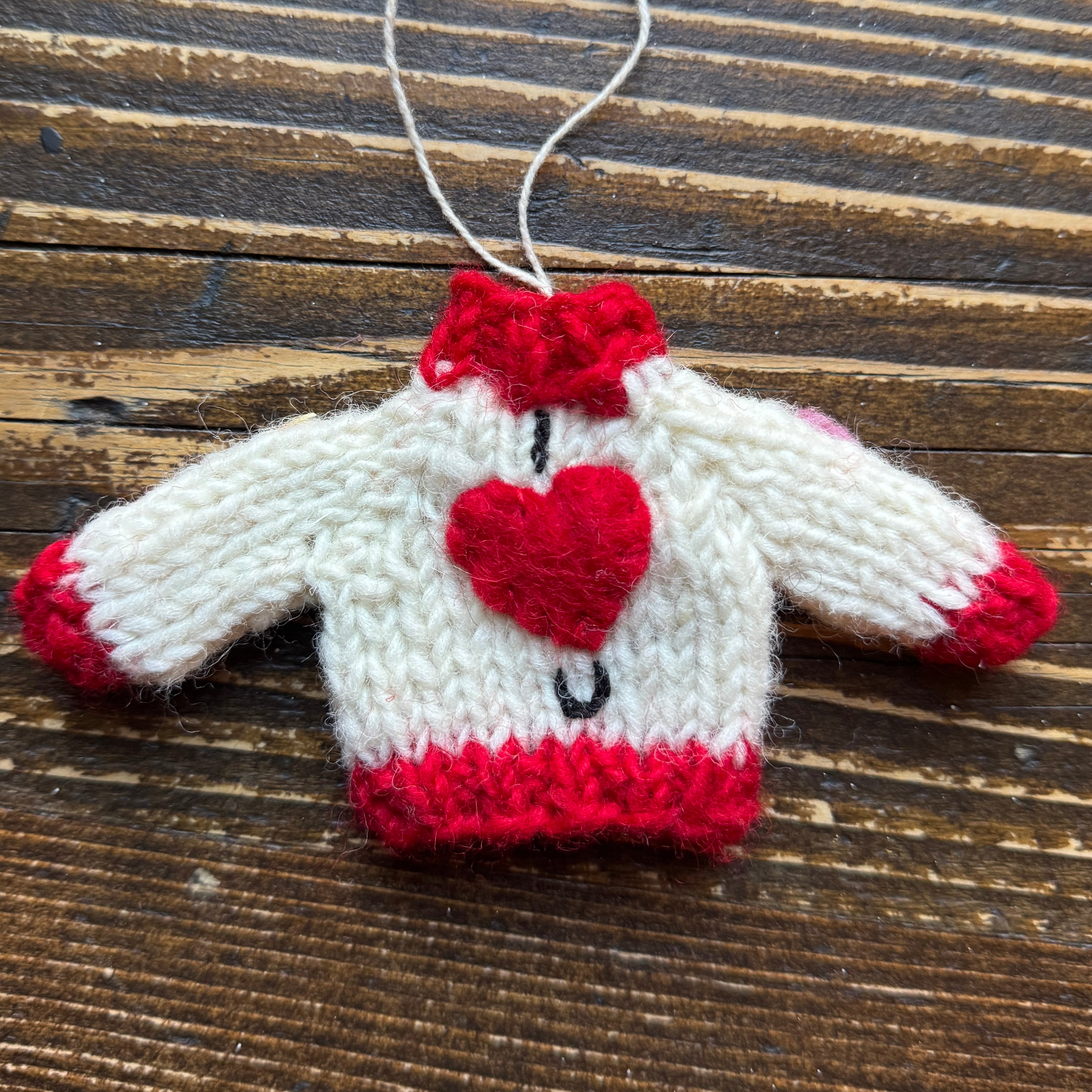 I Love You Knitted Jumper | Wool Felt Decoration