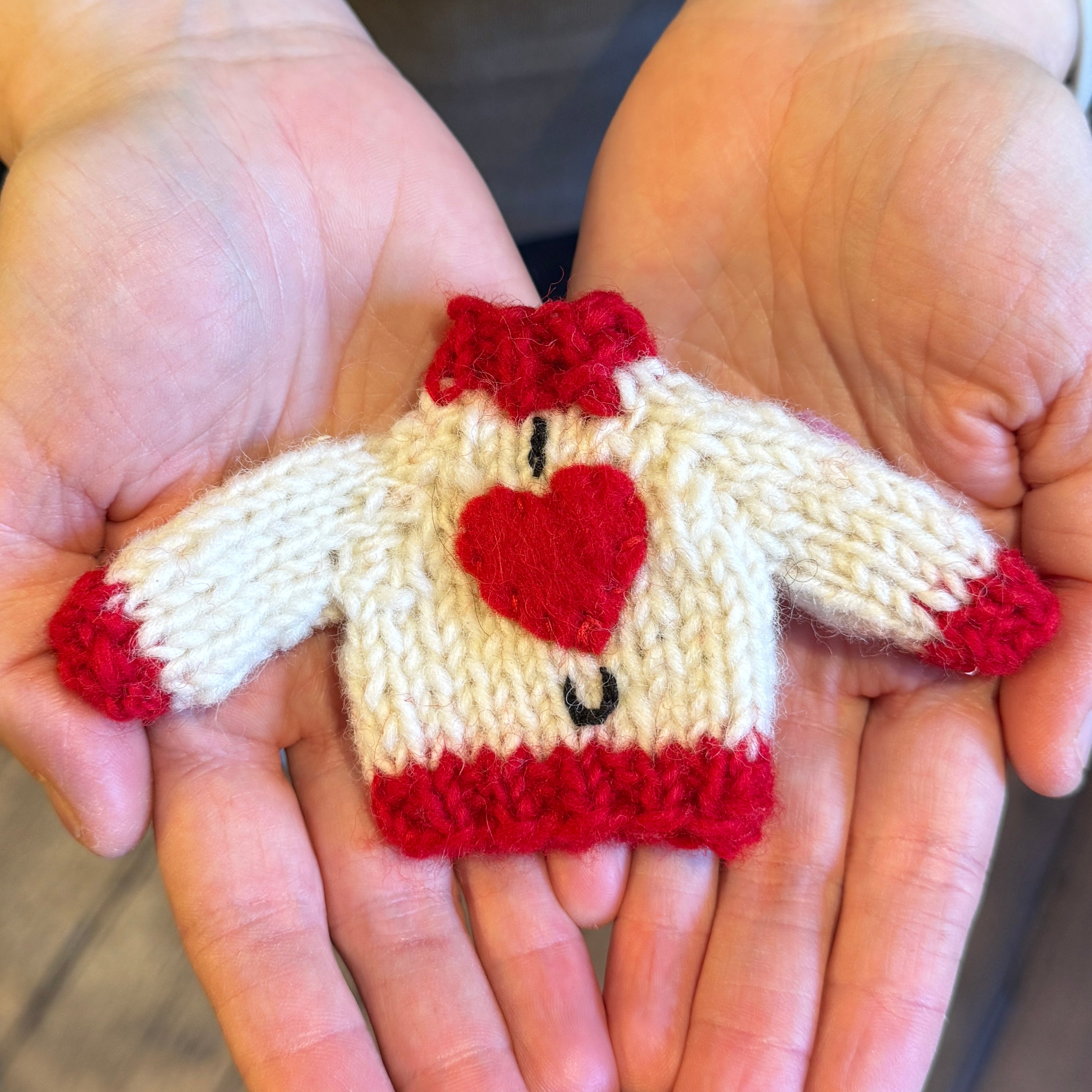 I Love You Knitted Jumper | Wool Felt Decoration