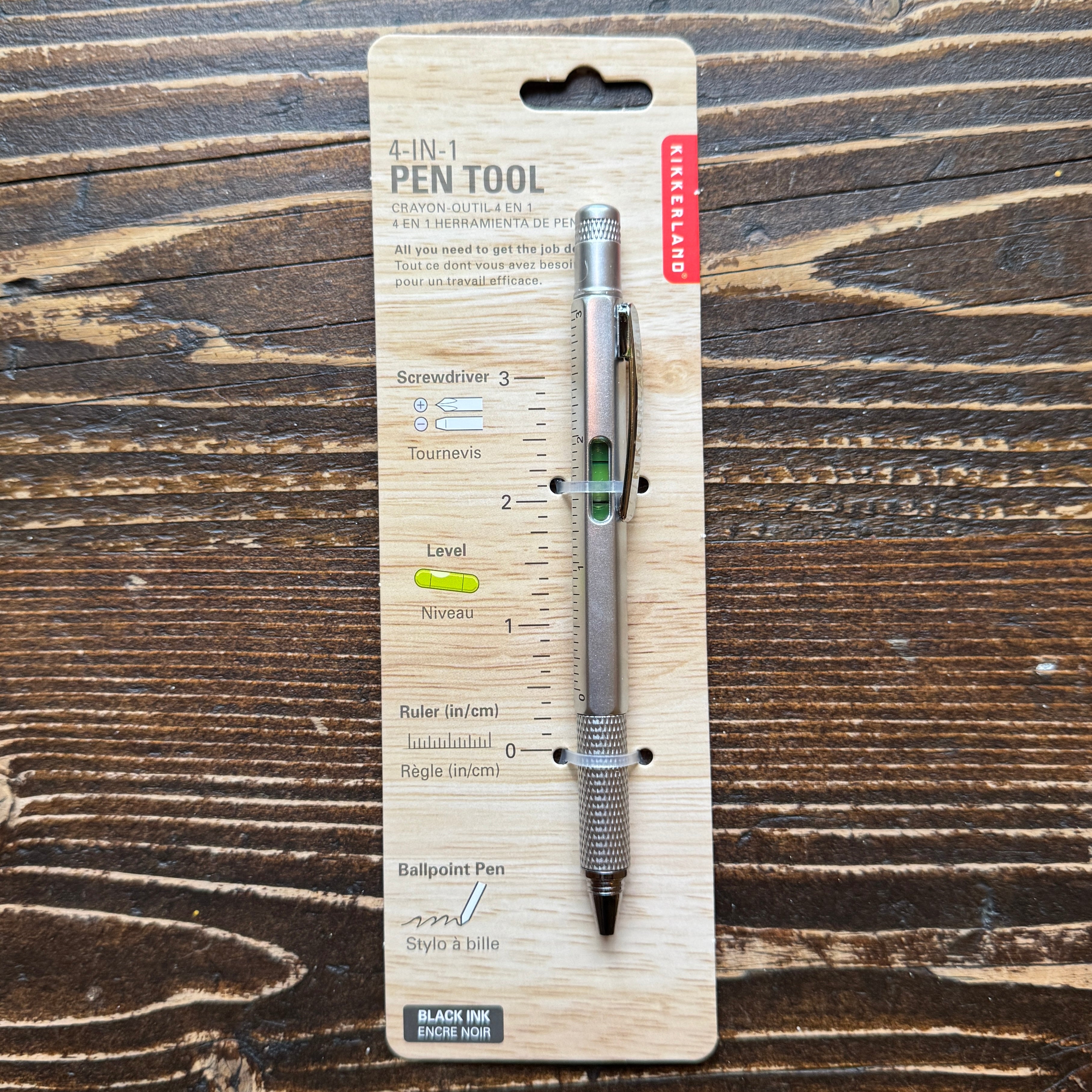 4-in-1 Pen Tool – Black or Silver Multi-Function Pen