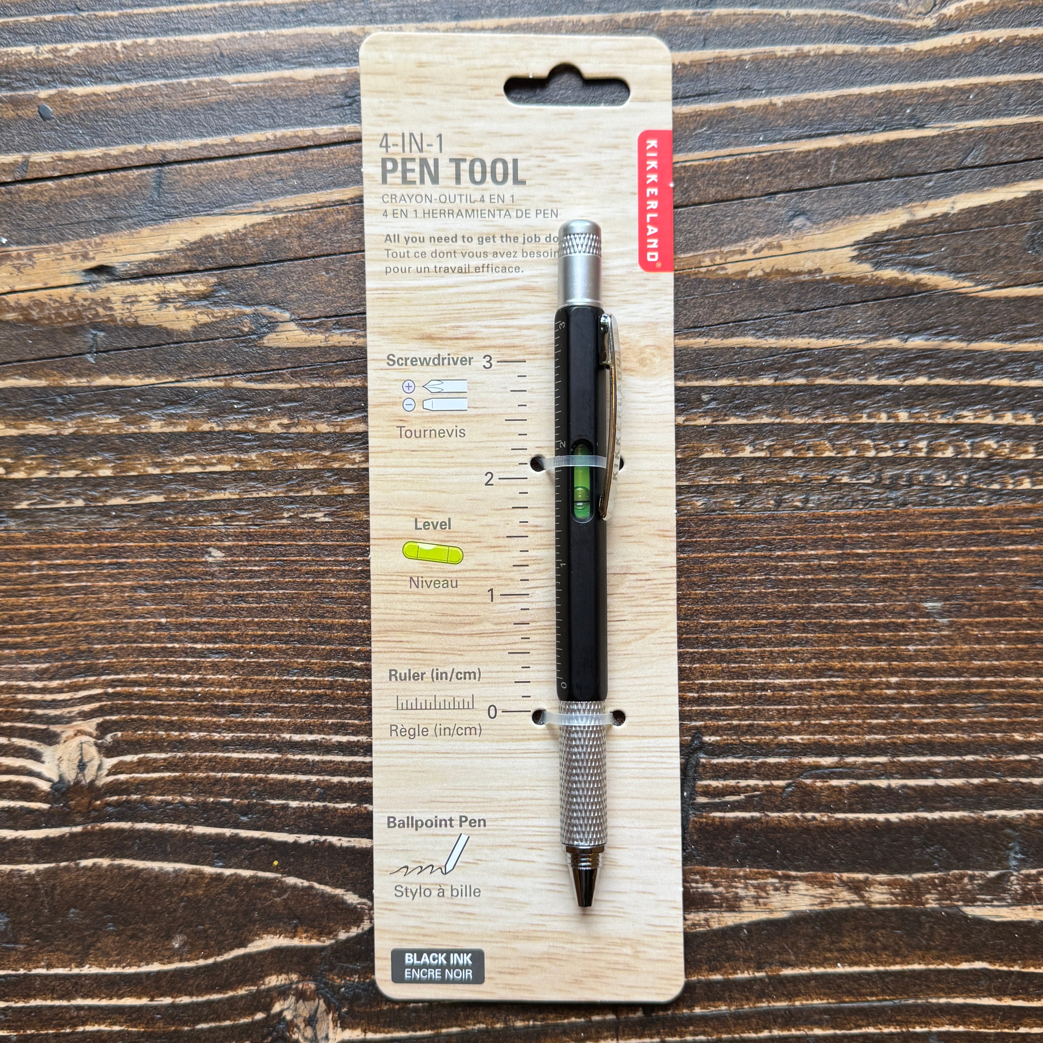 4-in-1 Pen Tool – Black or Silver Multi-Function Pen
