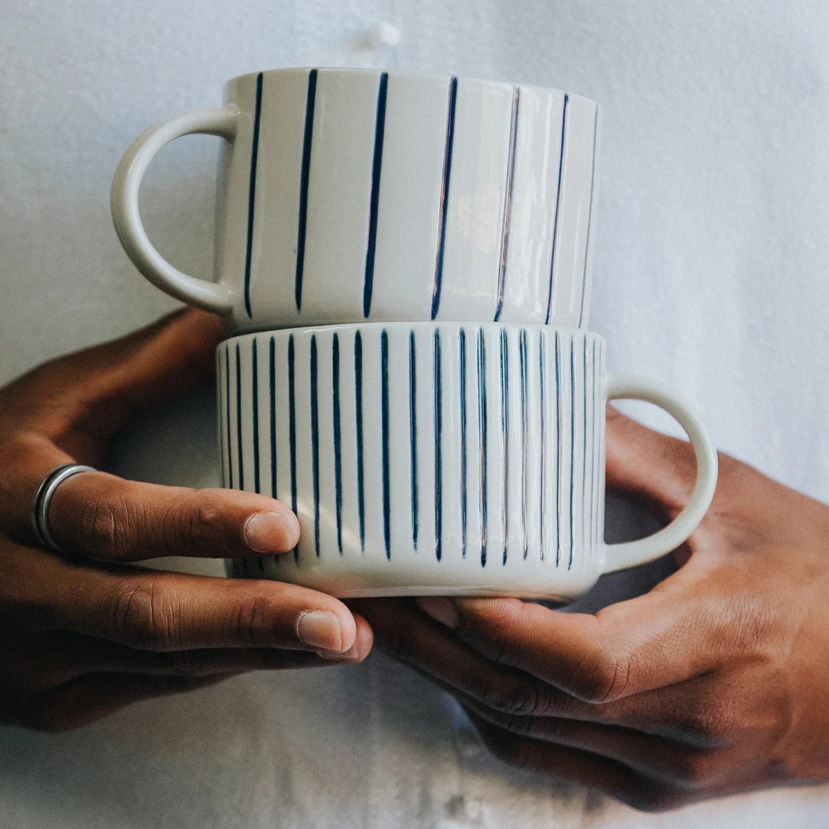 Kindred Yarrow Mugs – Brushed Indigo Blue – Set of 2