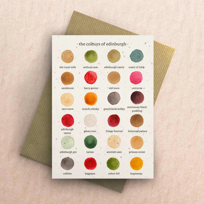 Colours of Edinburgh Greetings Card