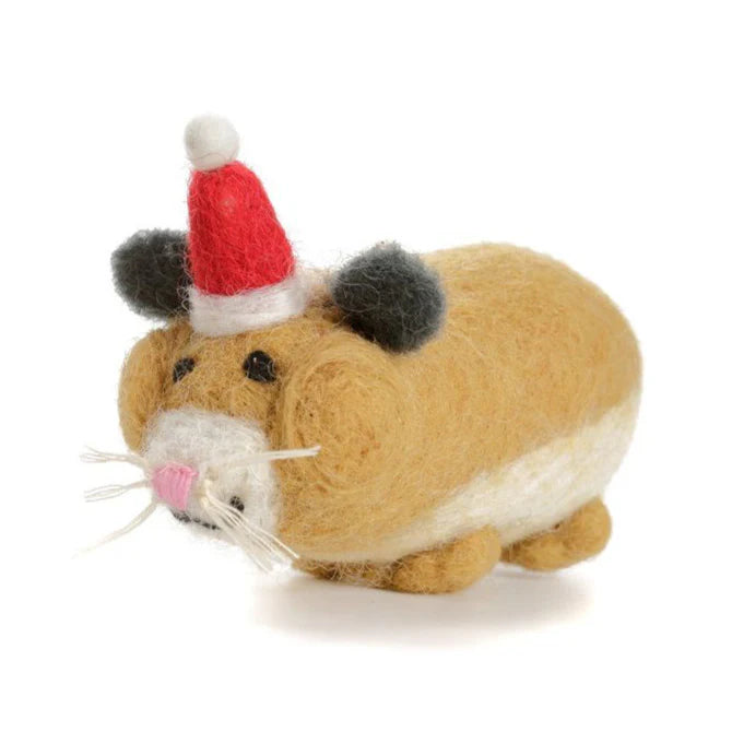 Hamster in a Hat | Felt Christmas Decoration