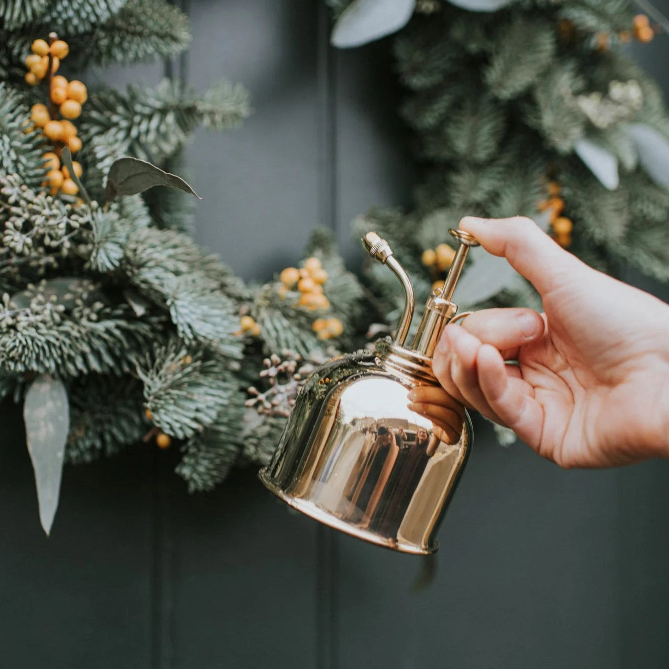 Haws | Green Rowley Ripple & Brass Smethwick Spritzer