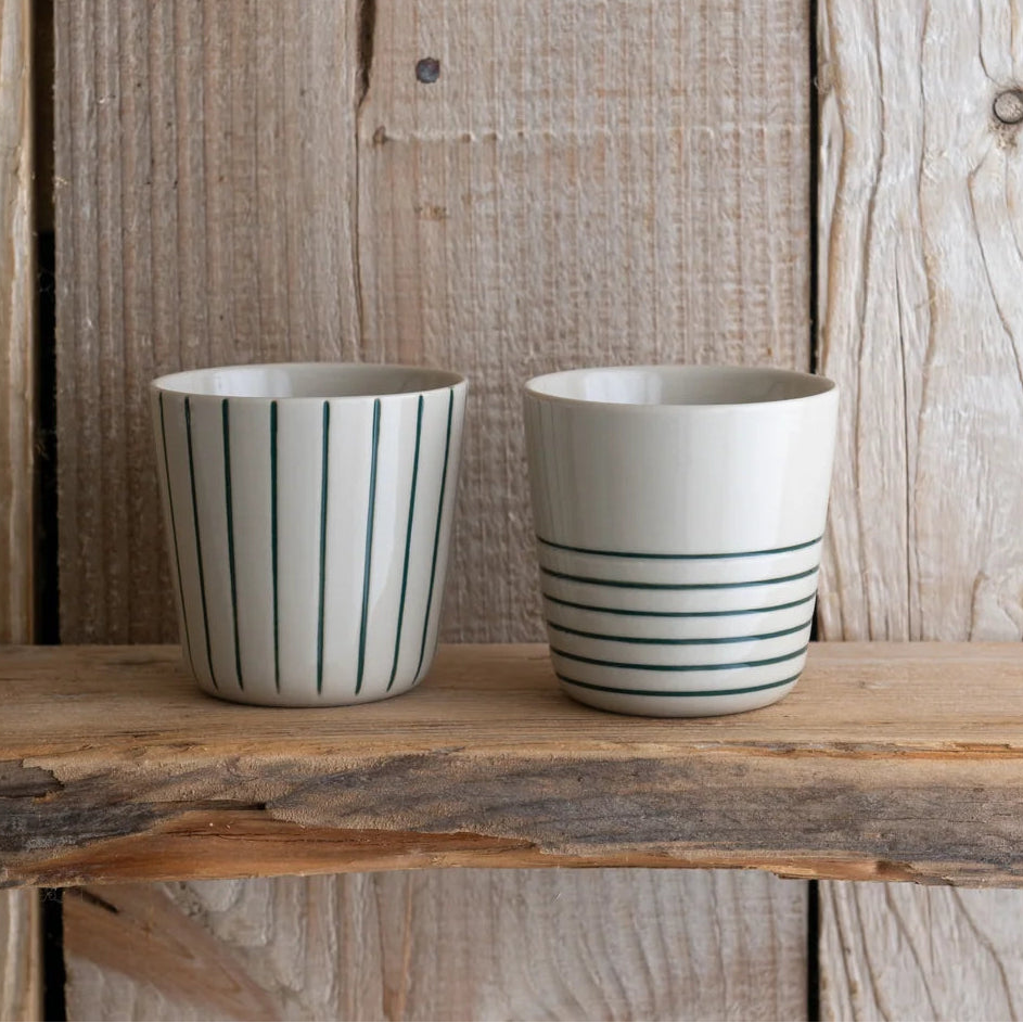 Kindred Sorrel Small Beakers – Brushed Sea Green – Set of 2