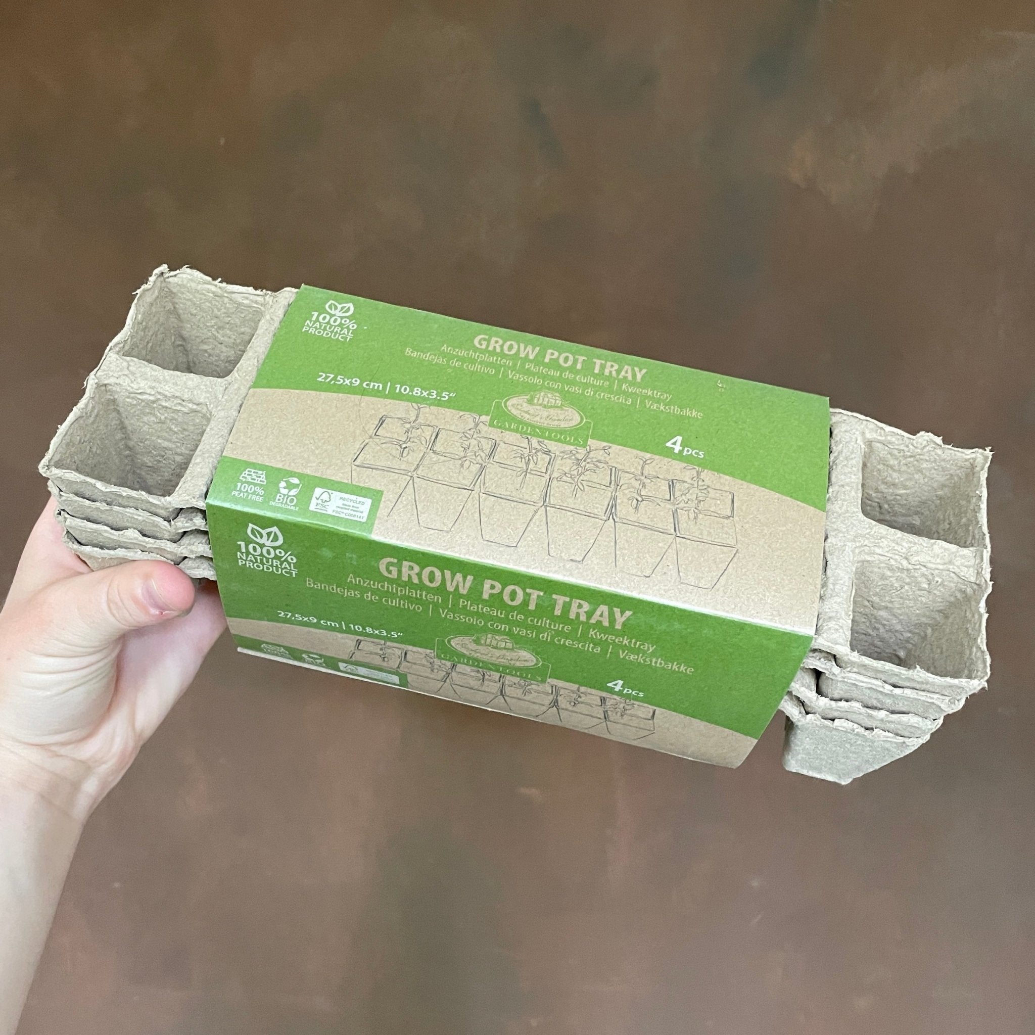 Compostable Seed Tray (4 Pack) - grow urban. UK
