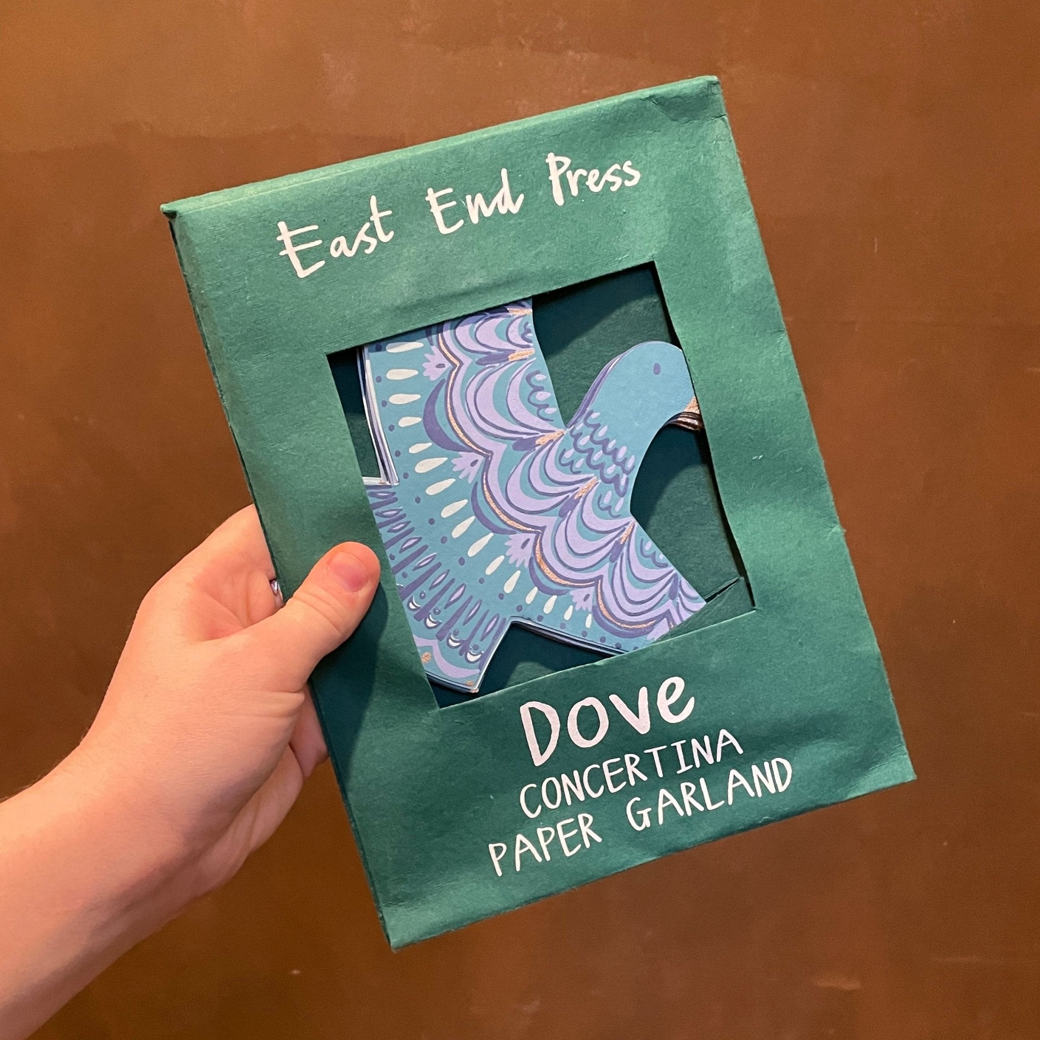 Dove Concertina Paper Garland - grow urban. UK