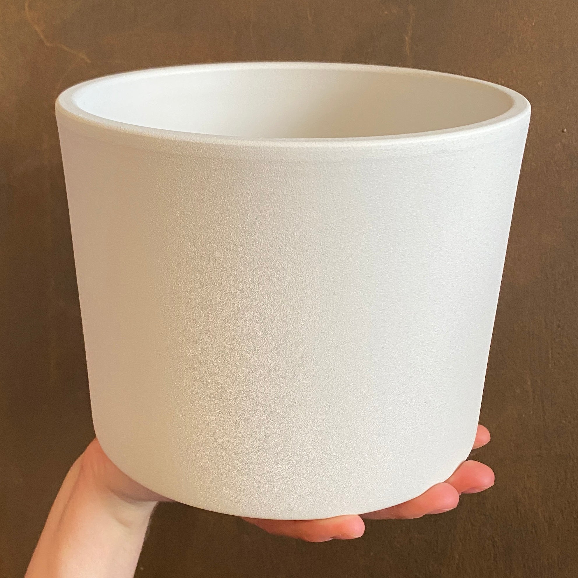 20 cm diameter plant pot Matt White Plant Pot