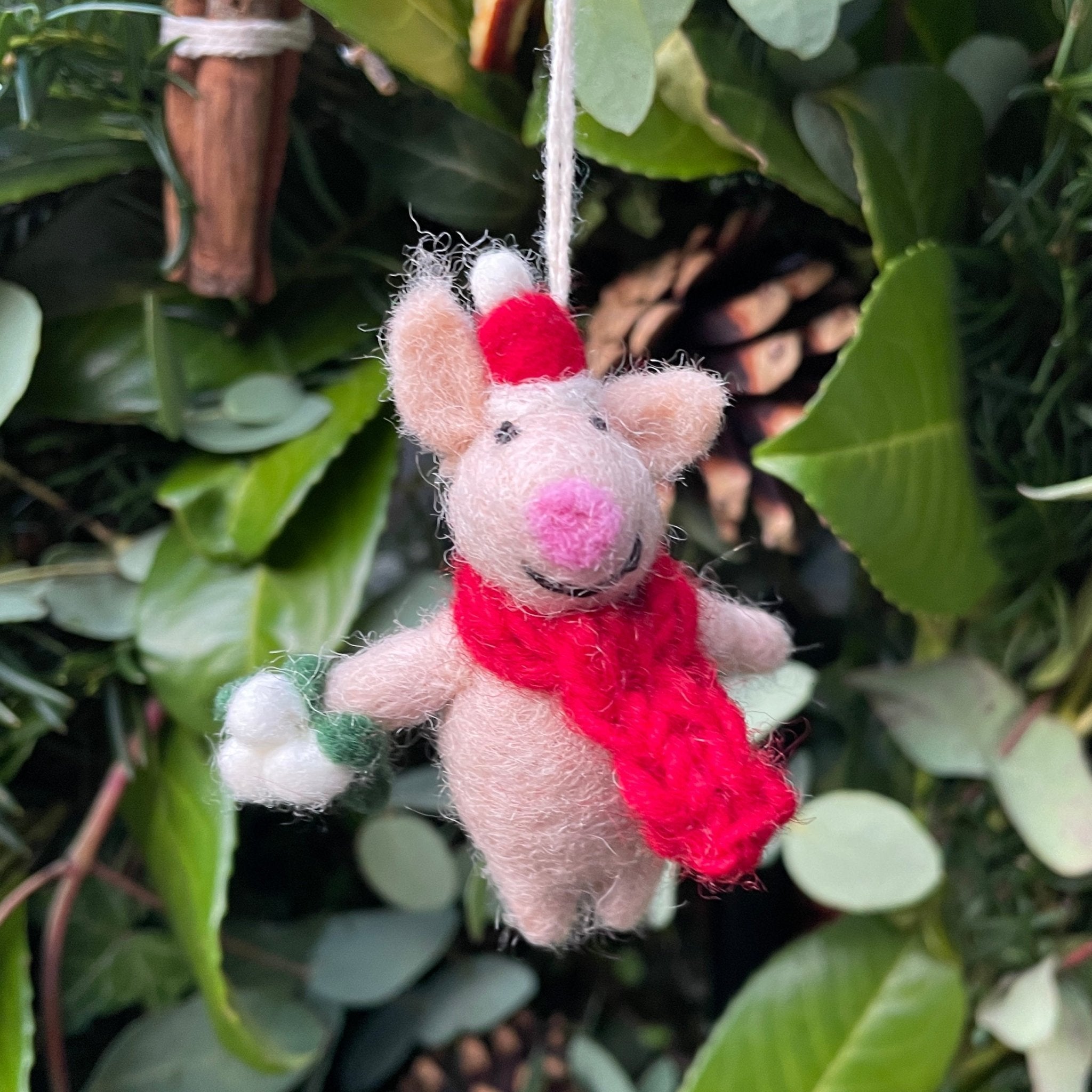 Piglet | Felt Christmas Decoration - grow urban. UK