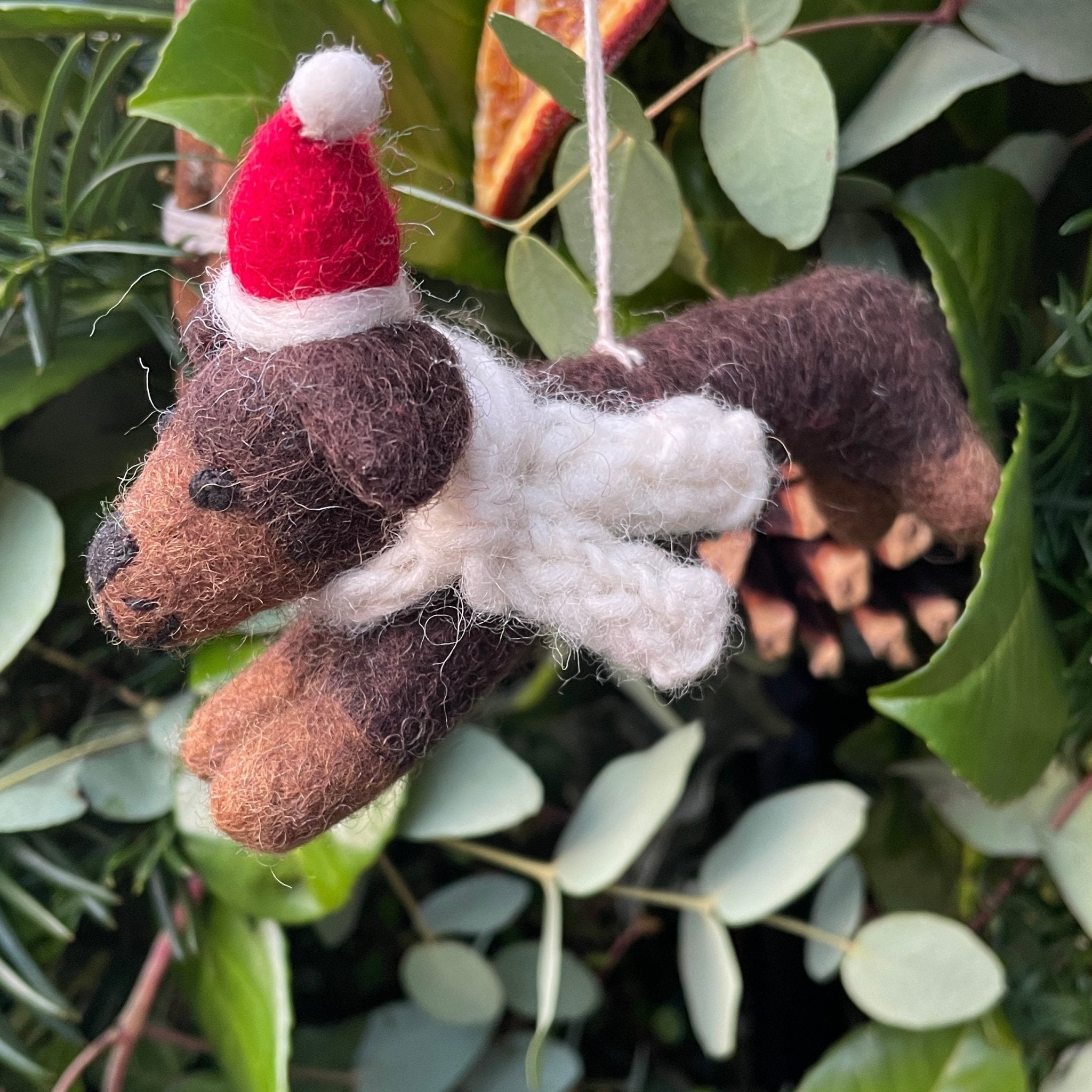 Sausage Dog | Felt Christmas Decoration - grow urban. UK