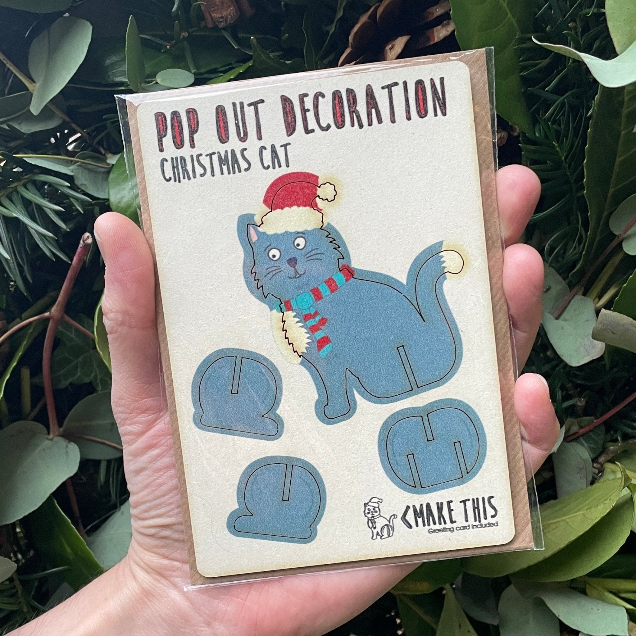 Wooden Pop-Out Christmas Cards - grow urban. UK