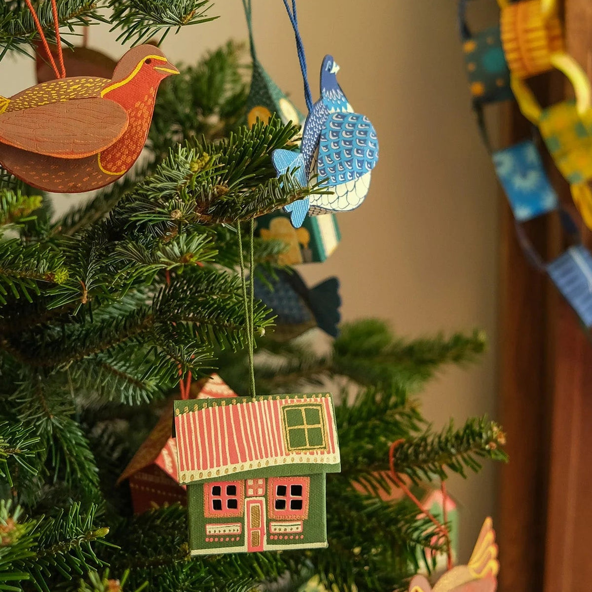 Scottish Bothy Screen-Printed Christmas Decoration | East End Press