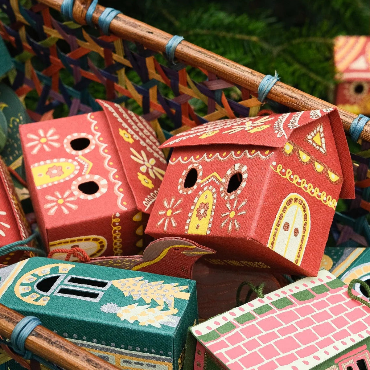 Gingerbread House Screen-Printed Christmas Decoration | East End Press