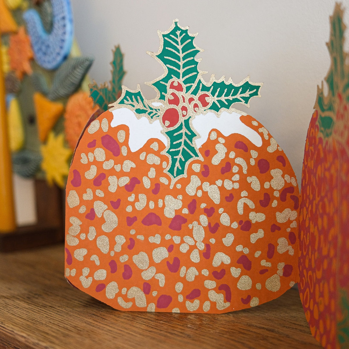 Christmas Puddings Concertina Garland | East End Press