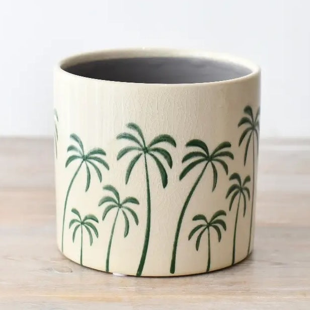 Green Palm Trees Plant Pot | 12cm