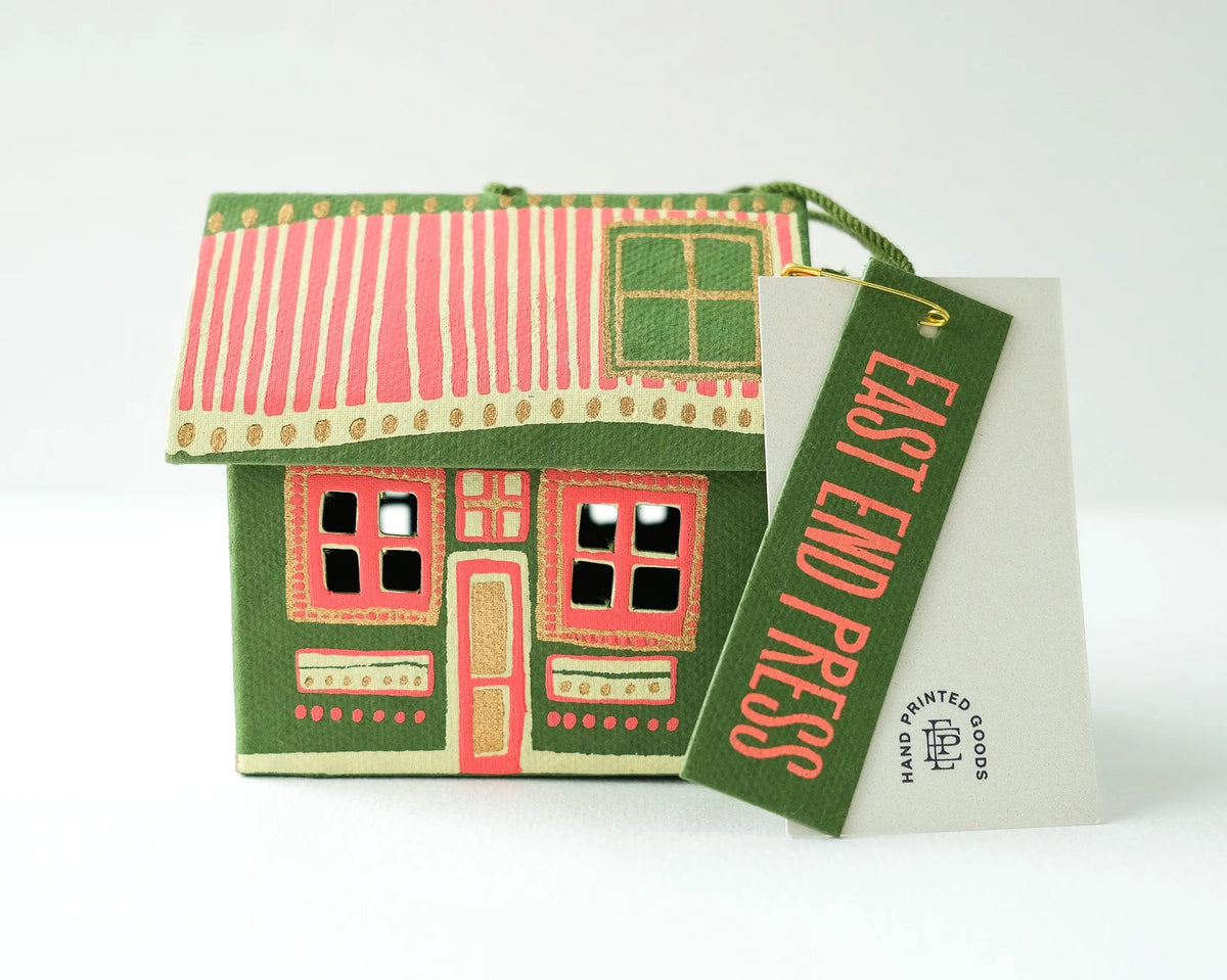 Scottish Bothy Screen-Printed Christmas Decoration | East End Press