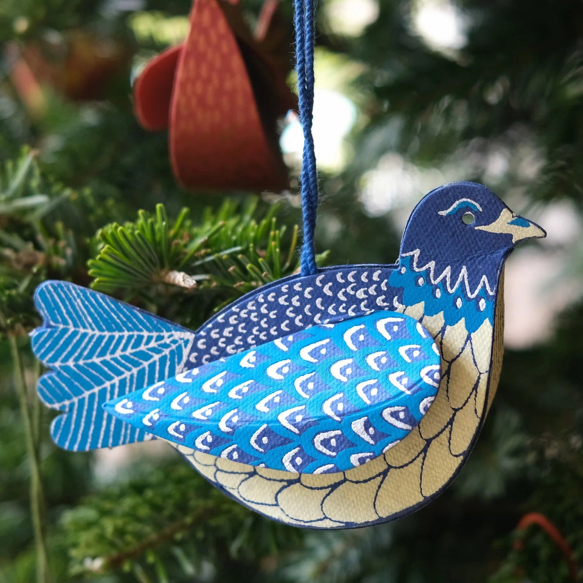 Dove Screen-Printed Christmas Decoration | East End Press