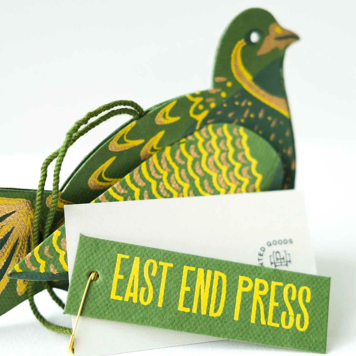 Partridge Screen-Printed Christmas Decoration | East End Press