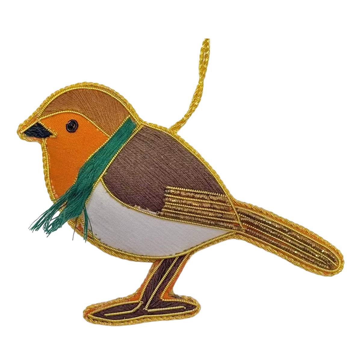 Robin | Embroidered Christmas Decoration