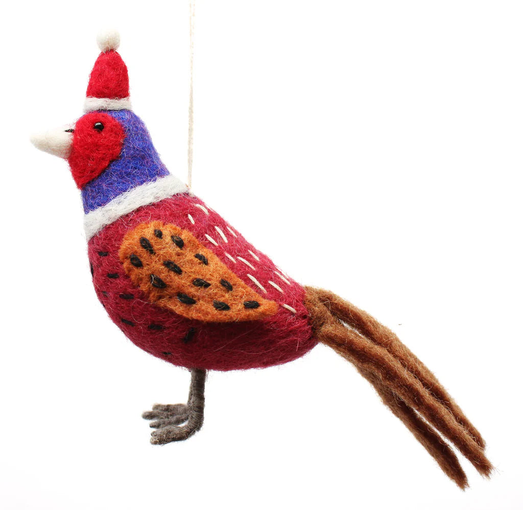 Christmas Pheasant | Felt Christmas Decoration