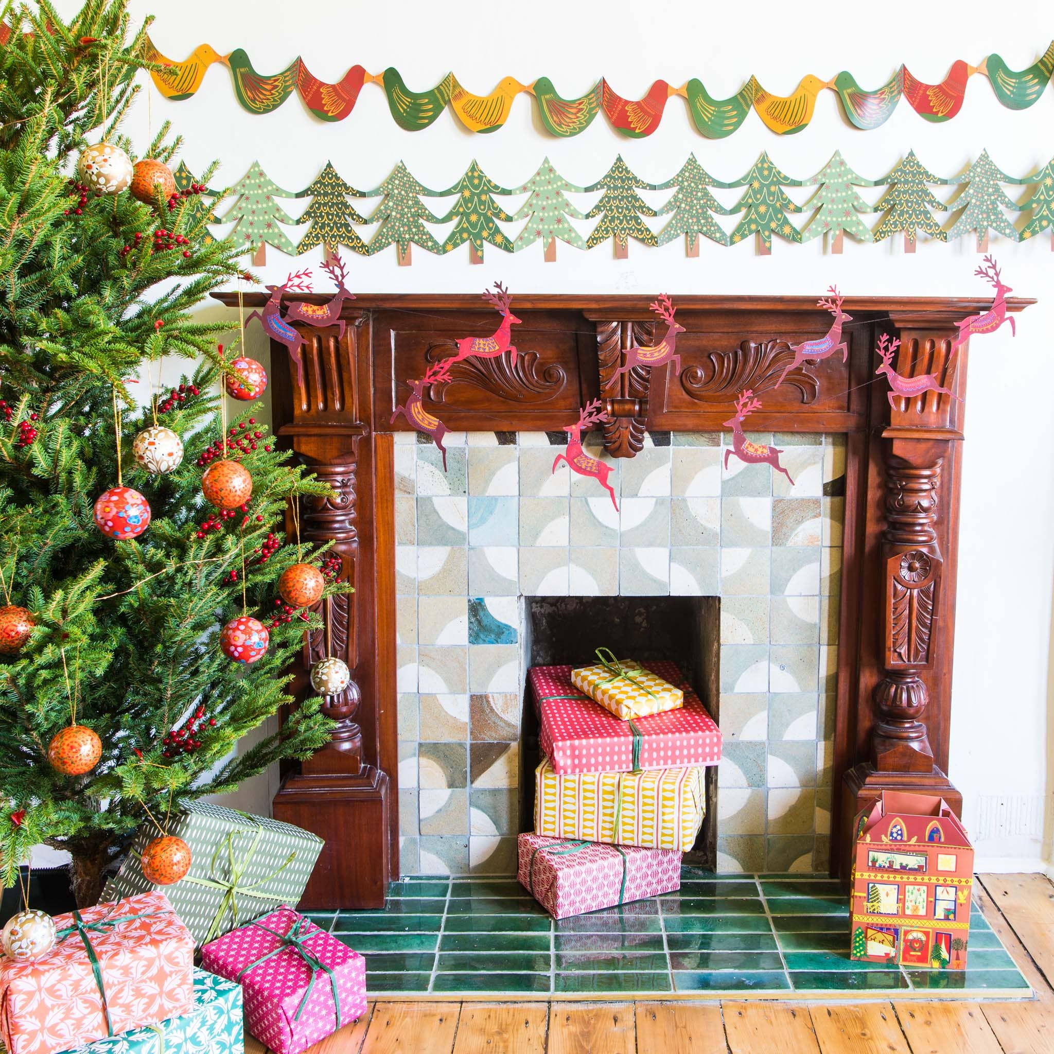 Reindeer Paper Garland