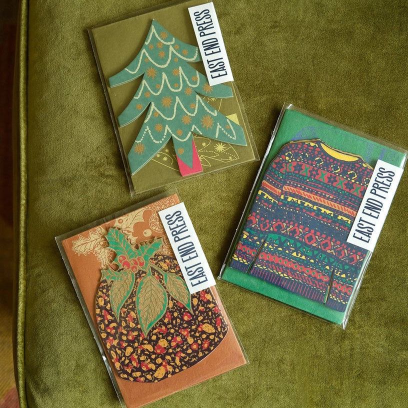 Christmas Pudding Concertina Card | East End Press