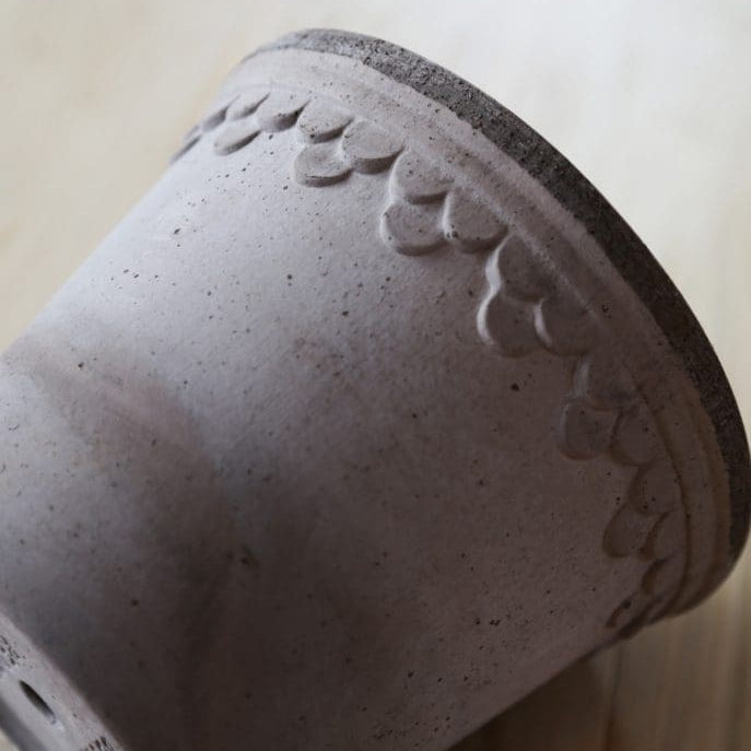 Bergs Potter Copenhagen Pot & Saucer Set - Grey Terracotta