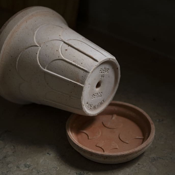 Bergs Potter Fleur Pot & Saucer Set - Rosa Terracotta