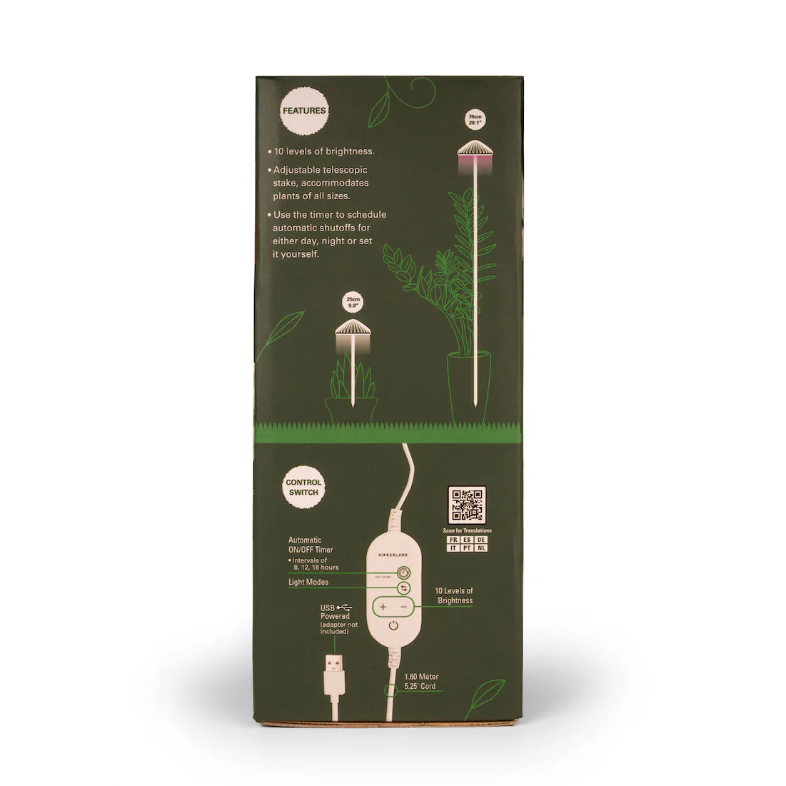 Mushroom Grow Light with Adjustable Stake