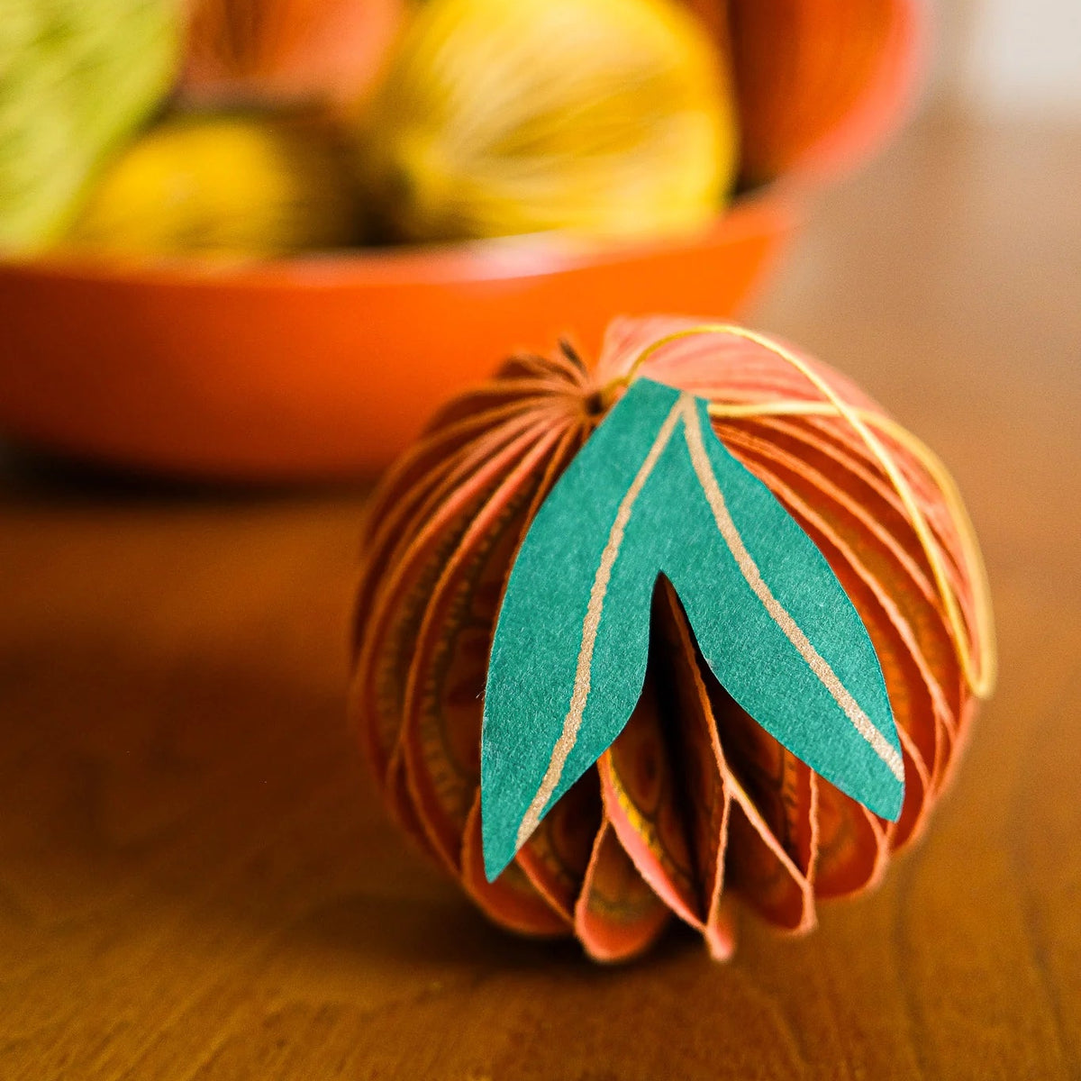 Orange Honeycomb Christmas Decoration | East End Press