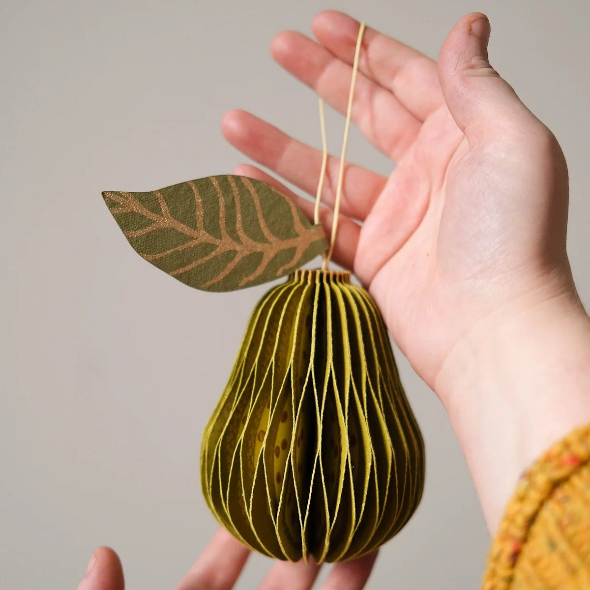 Pear Honeycomb Christmas Decoration | East End Press