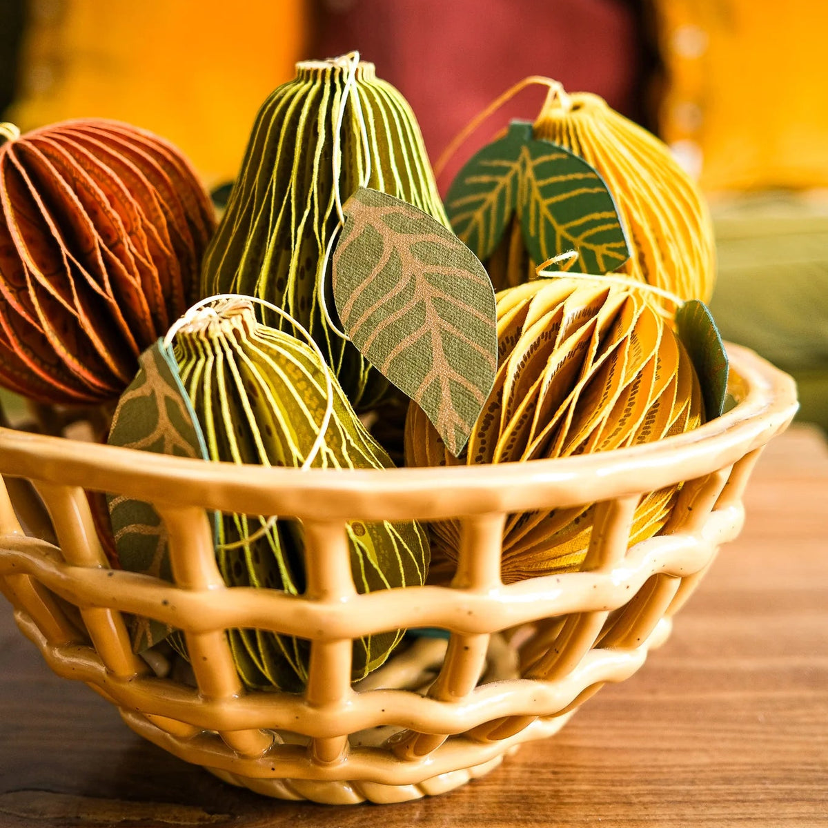 Pear Honeycomb Christmas Decoration | East End Press